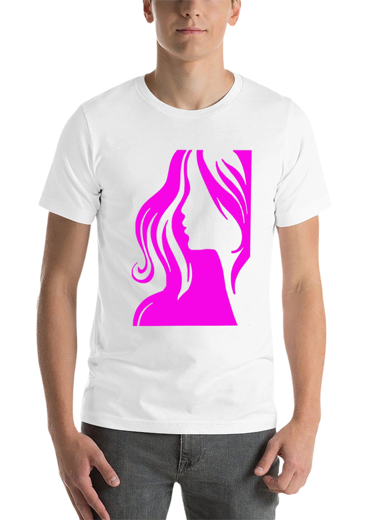 Woman Silhouette Graphic Tee - Stylish Black T-Shirt - 14