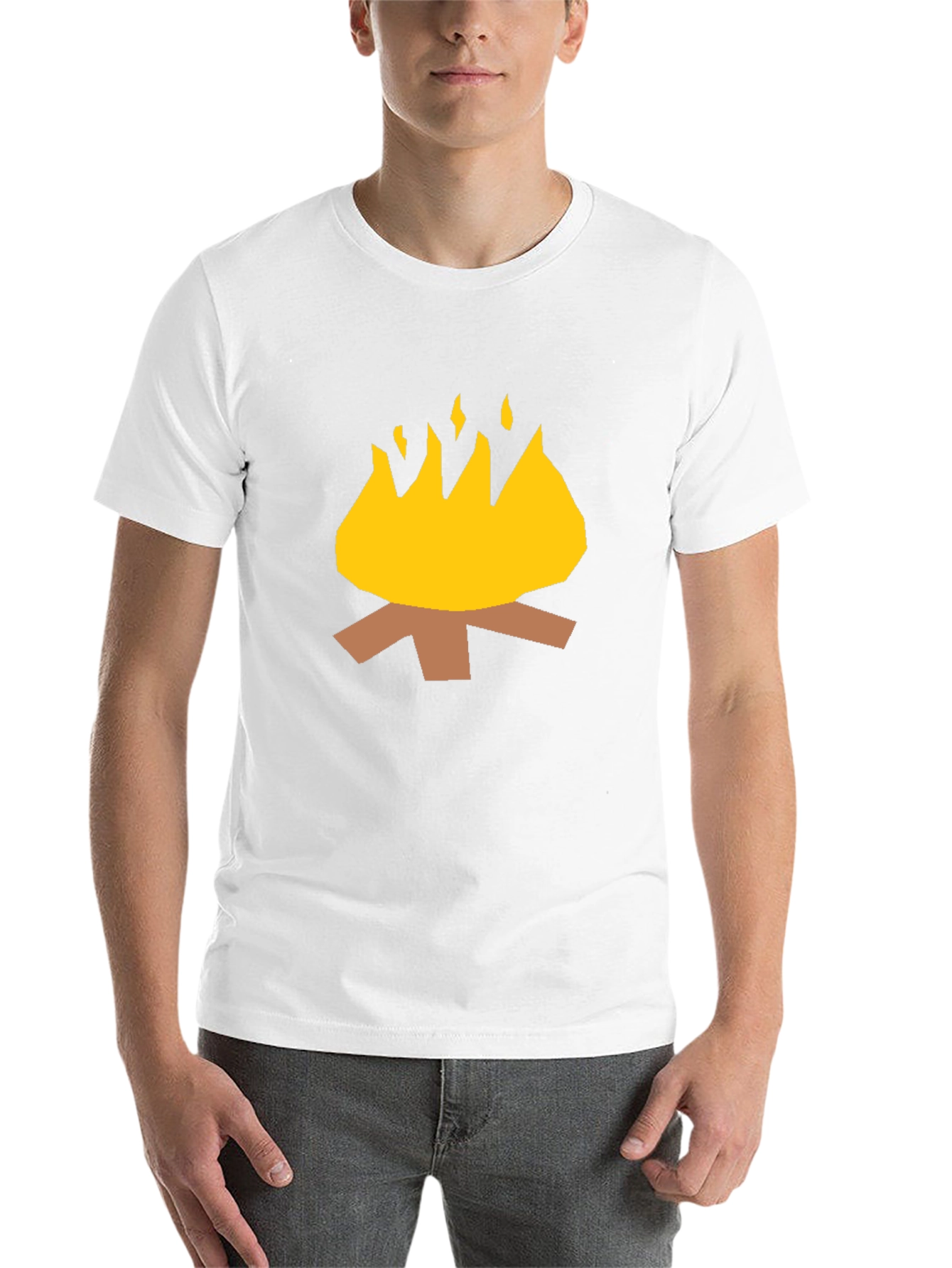 Black Campfire Graphic Tee - Black Cotton Casual Shirt view 14