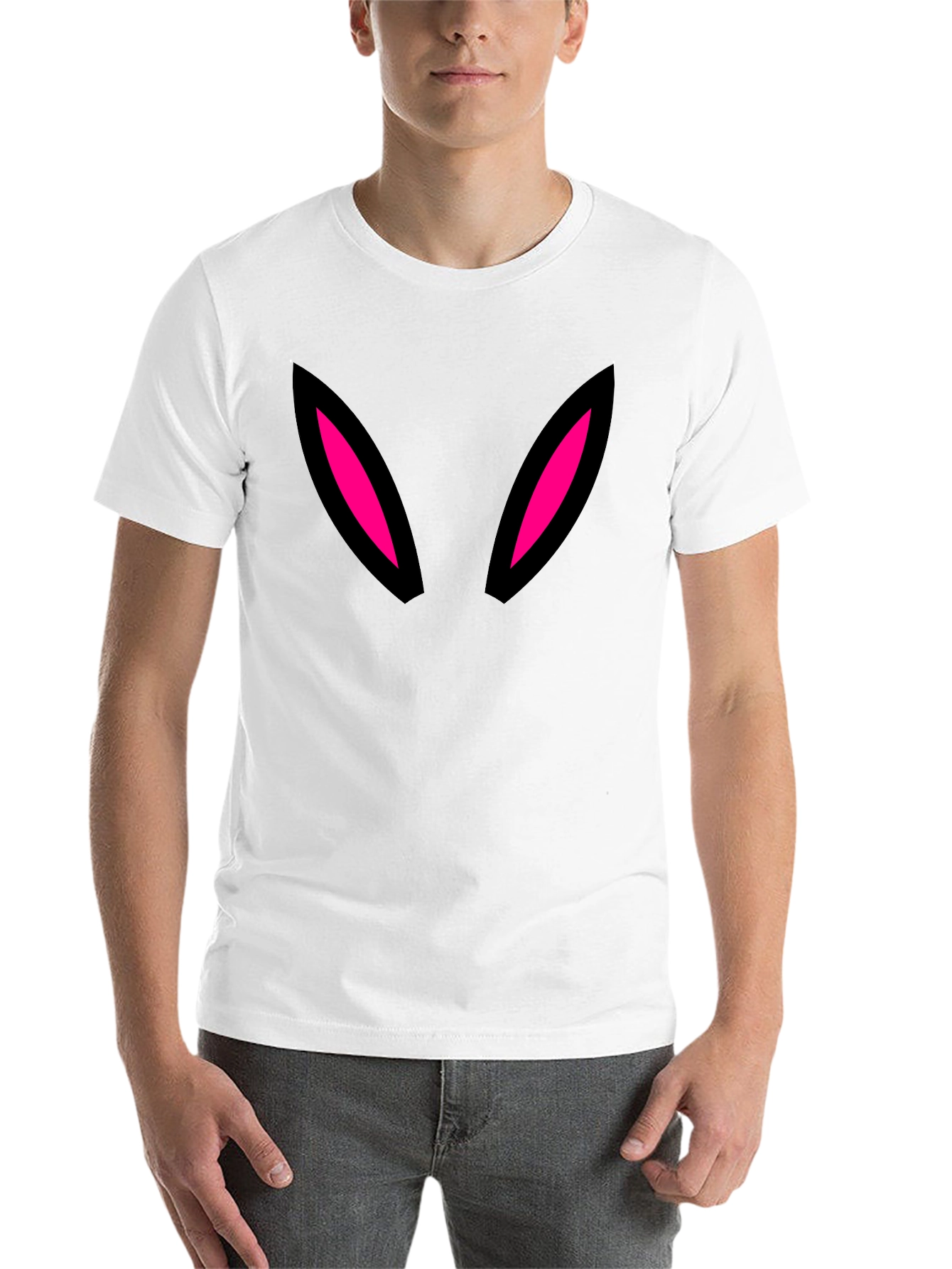 Black Bunny Ears Graphic Black T-Shirt view 14