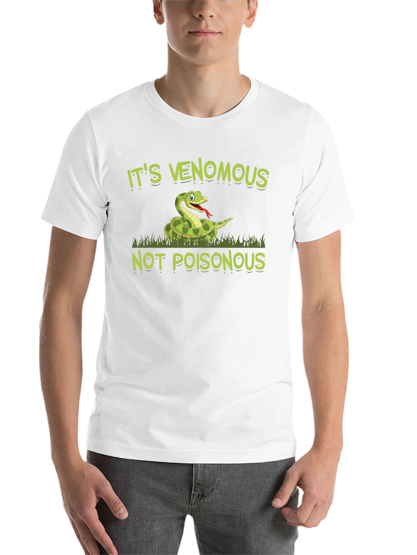 Black Venomous Snake T-Shirt - Funny Reptile Graphic Tee view 14