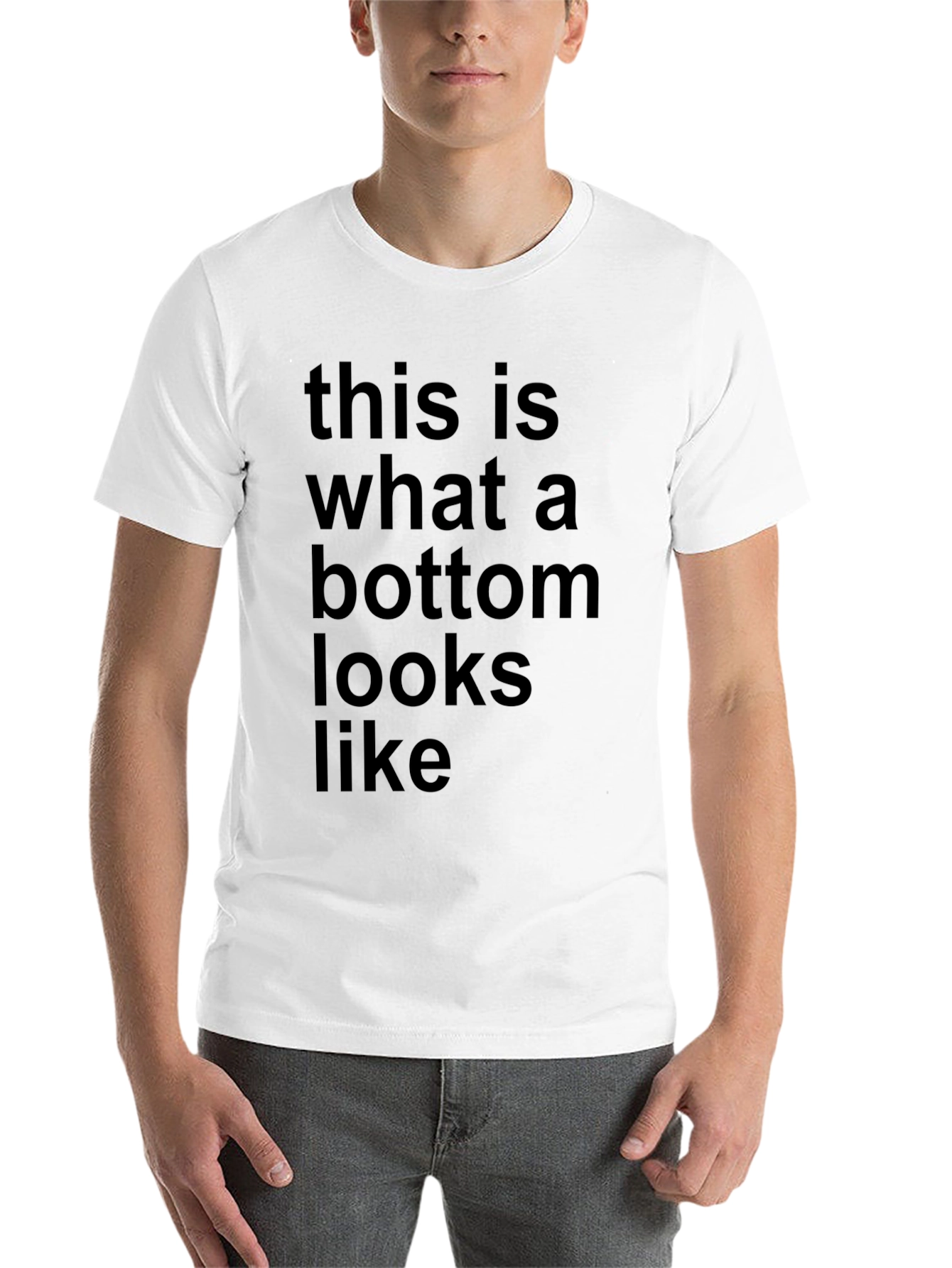 Black Humorous Bottom Graphic Tee - Soft Cotton Blend view 14