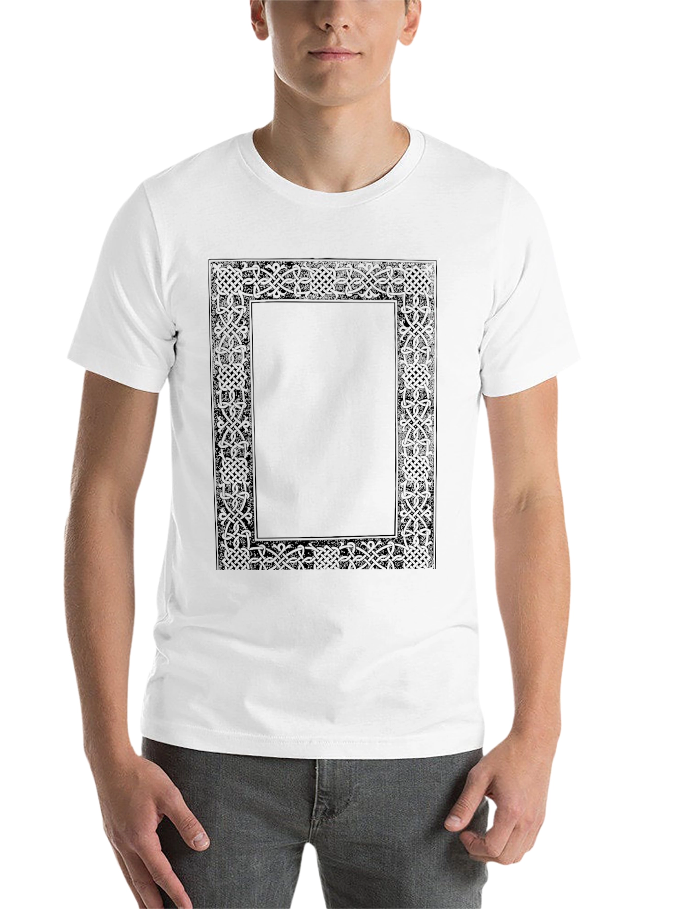 Black Celtic Knot Framed Graphic T-Shirt view 14