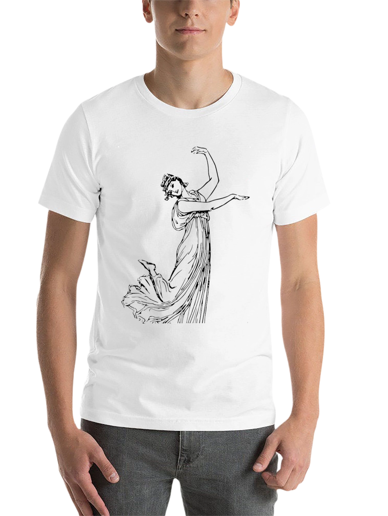 Classical Art Black T-Shirt - Artistic Graphic Tee - 14