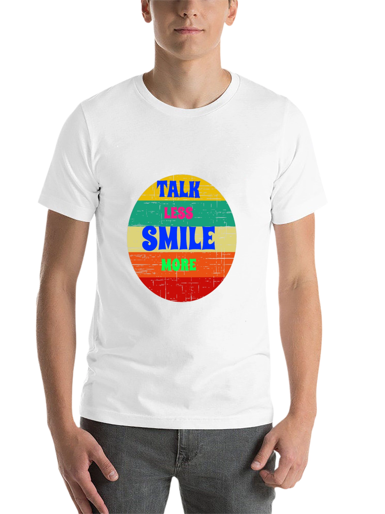 Black Talk Less Smile More Graphic Tee view 14