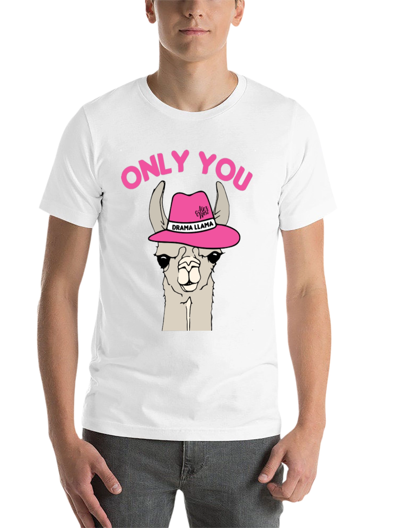 Black Drama Llama Graphic T-Shirt - Only You Novelty Tee view 14