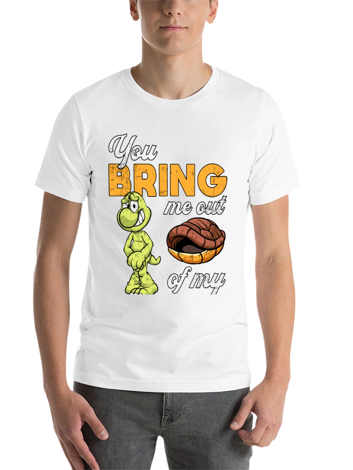 Black Funny Turtle Graphic Tee: You Bring Me Out of My Shell view 14