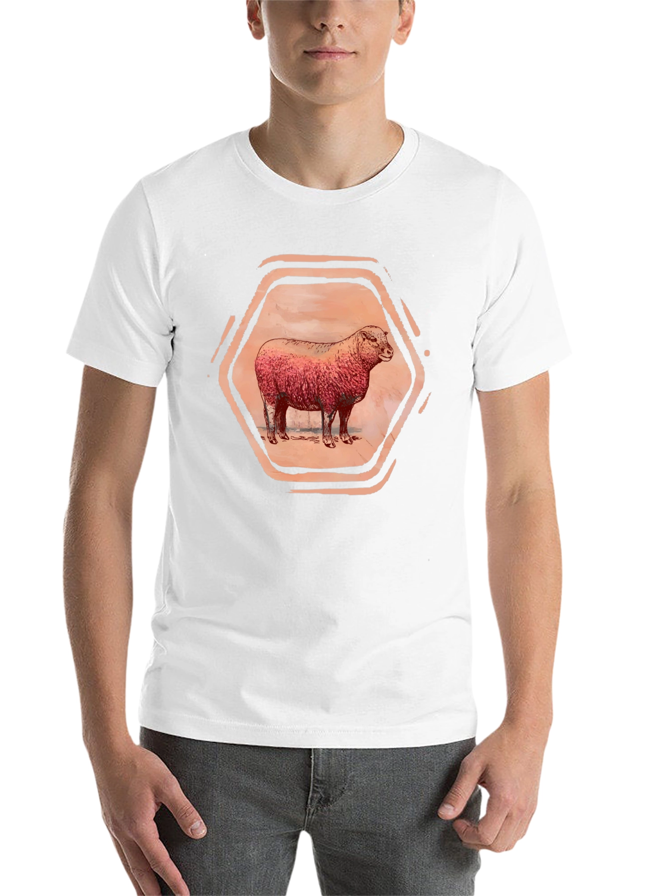 Black Sheep Graphic Tee - Unique Hexagon Design view 14