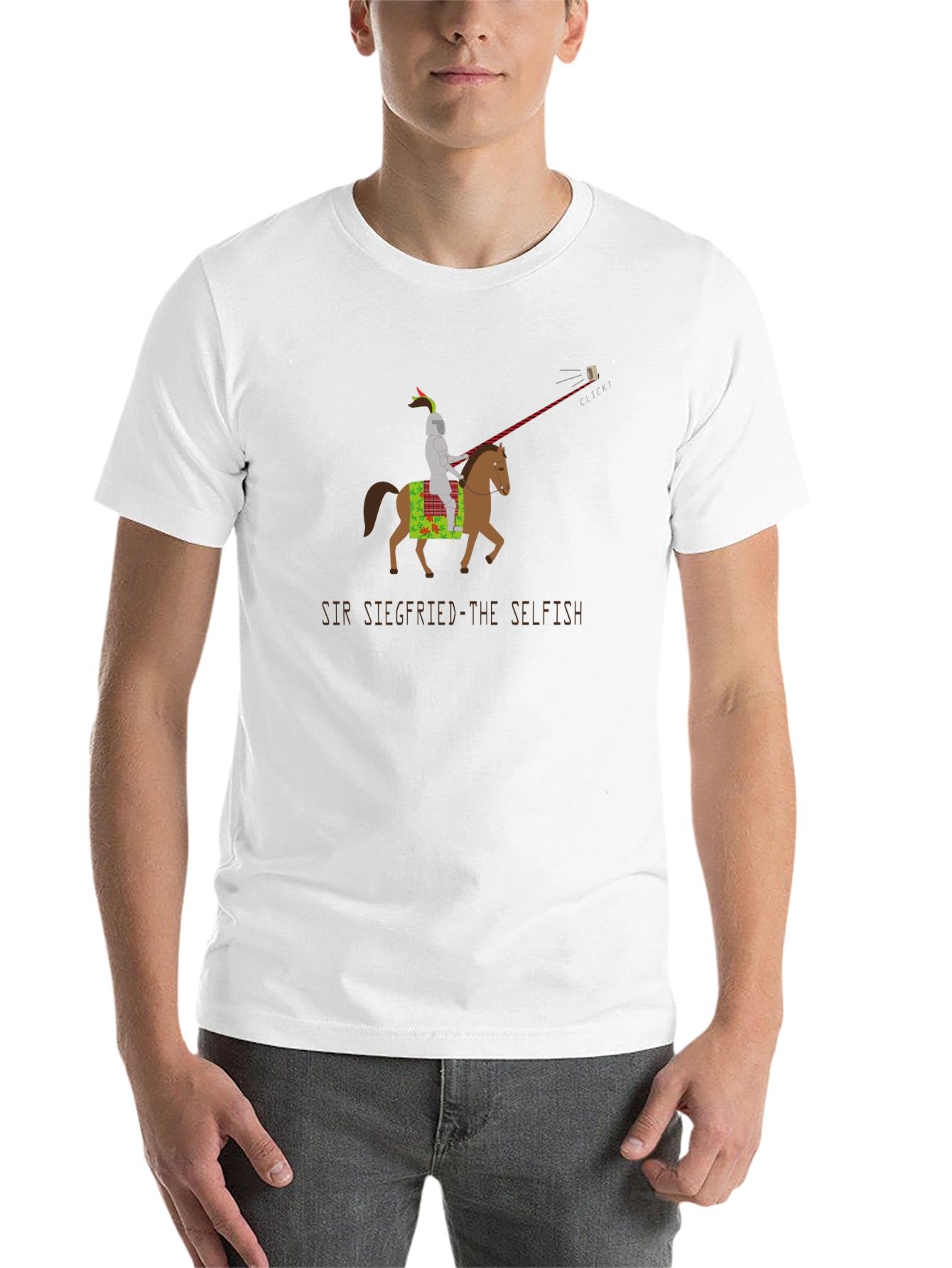 Black Sir Siegfried Selfie T-Shirt view 14
