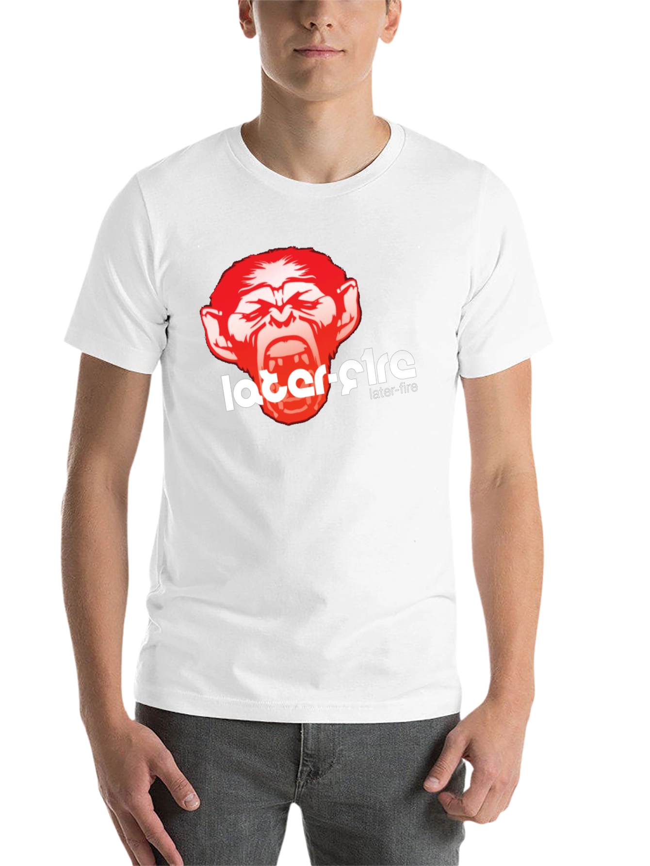 Black Later-Fire Graphic Tee - Bold Monkey Design view 14
