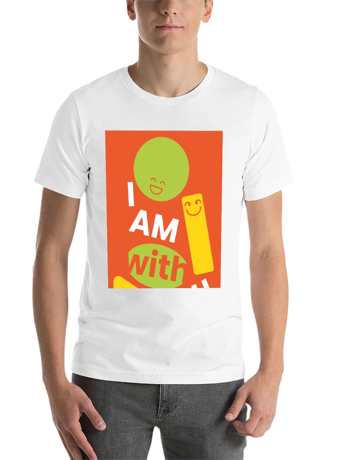 Black I AM With Smiley Graphic Tee view 14