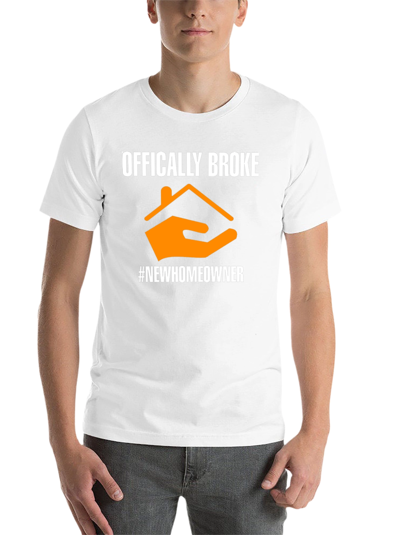 Black Officially Broke New Homeowner T-Shirt view 14