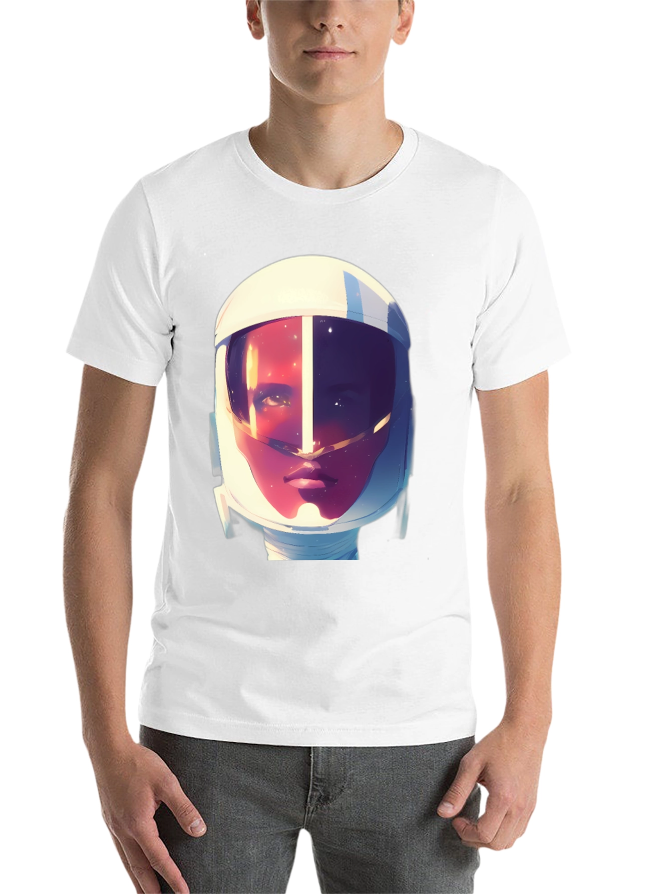 Black Astronaut Graphic Print Tee - Stylish Crew Neck T-Shirt view 14