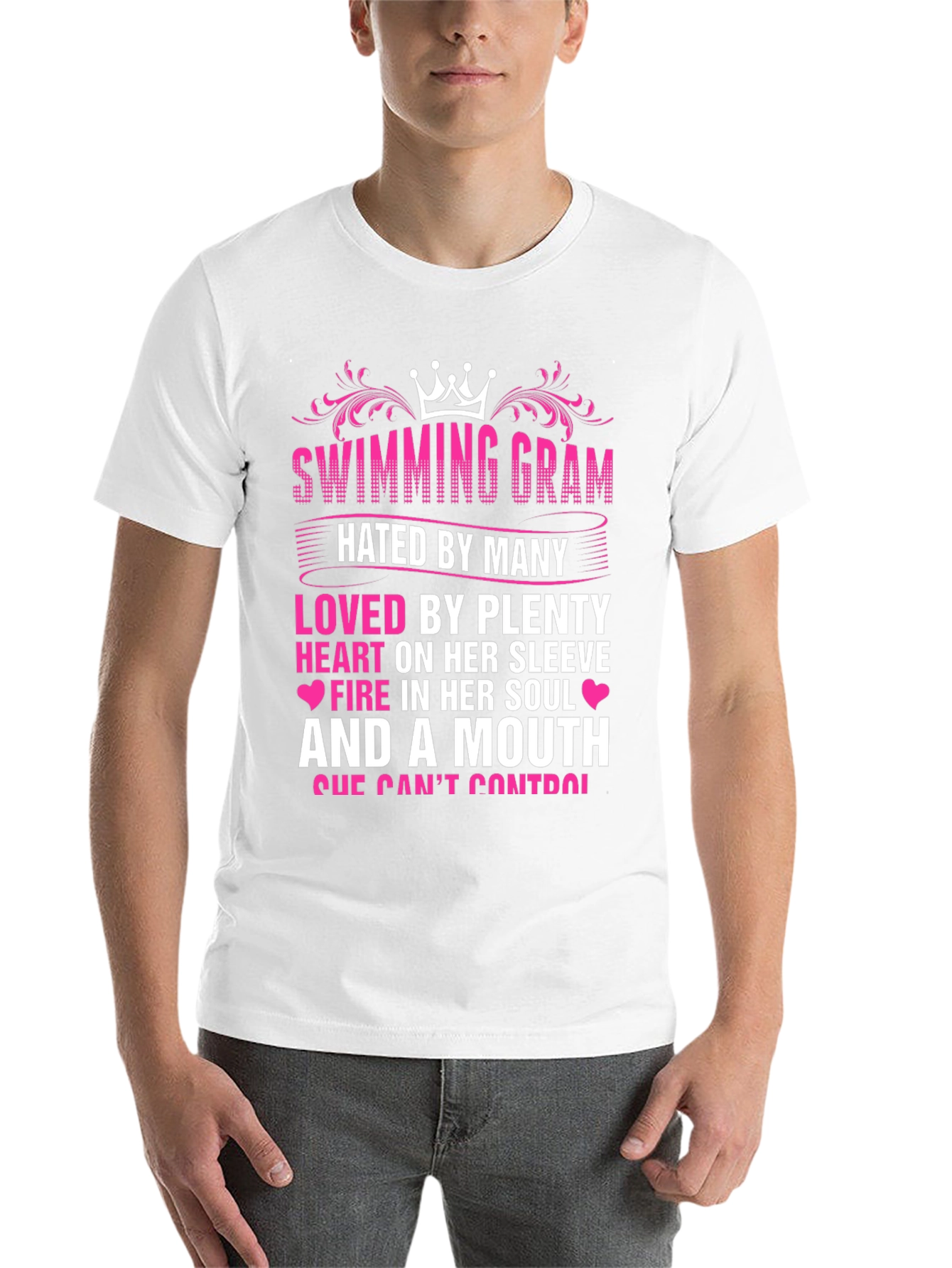 Black Swimming Gram T-Shirt - Hated By Many, Loved By Plenty view 14