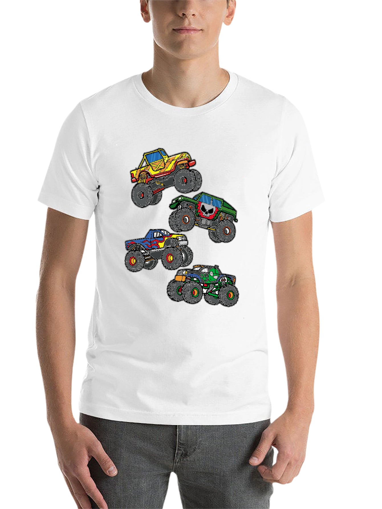 Black Monster Truck Graphic Black T-Shirt view 14