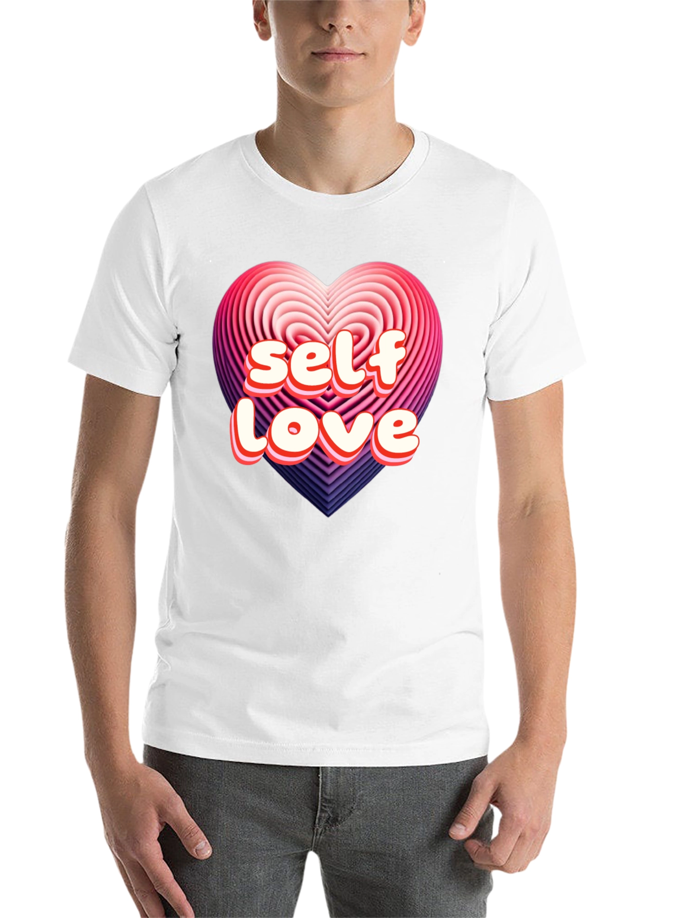 Black Self Love Heart Graphic Tee - Stylish Comfort view 14