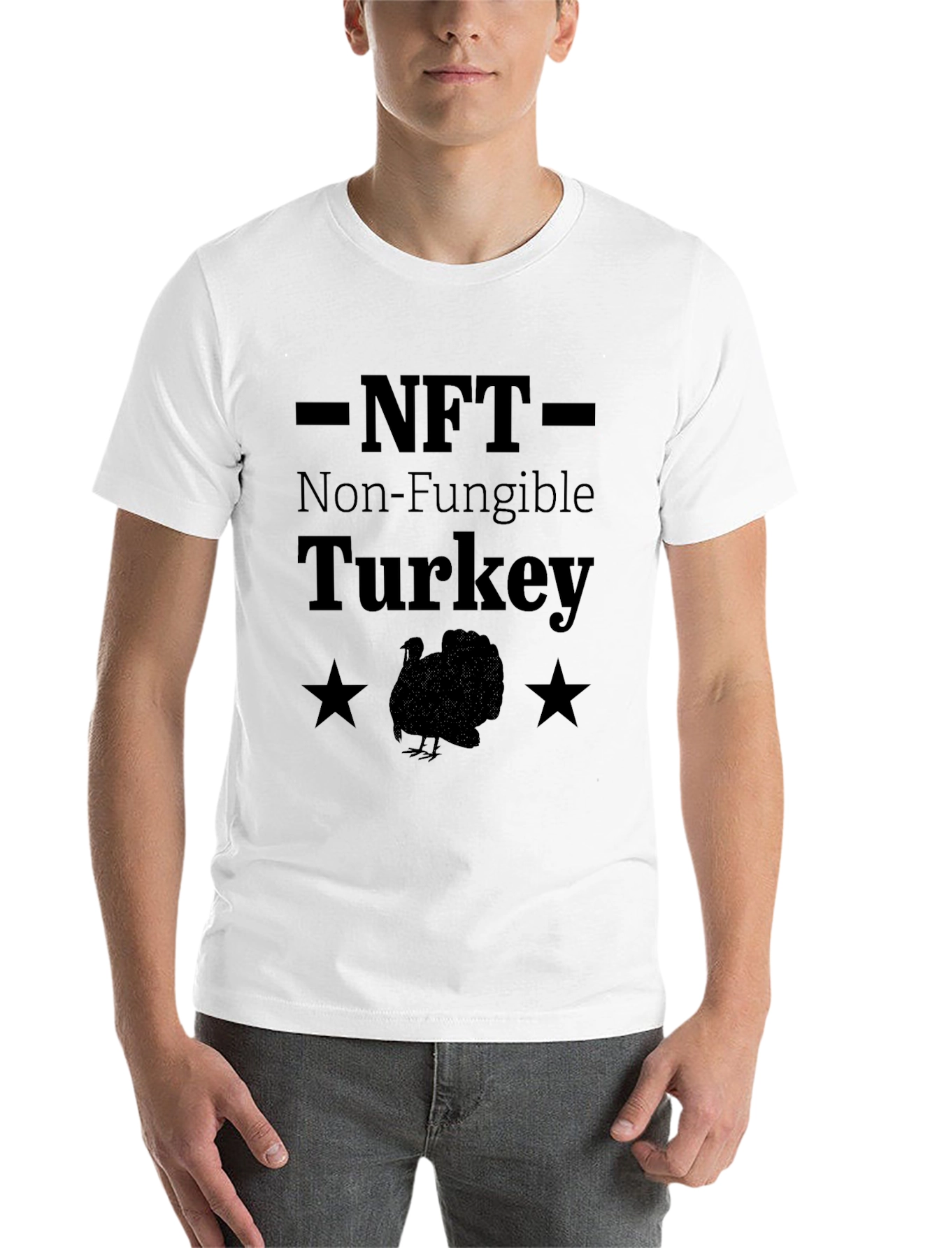 Black NFT Non-Fungible Turkey Graphic Tee view 14