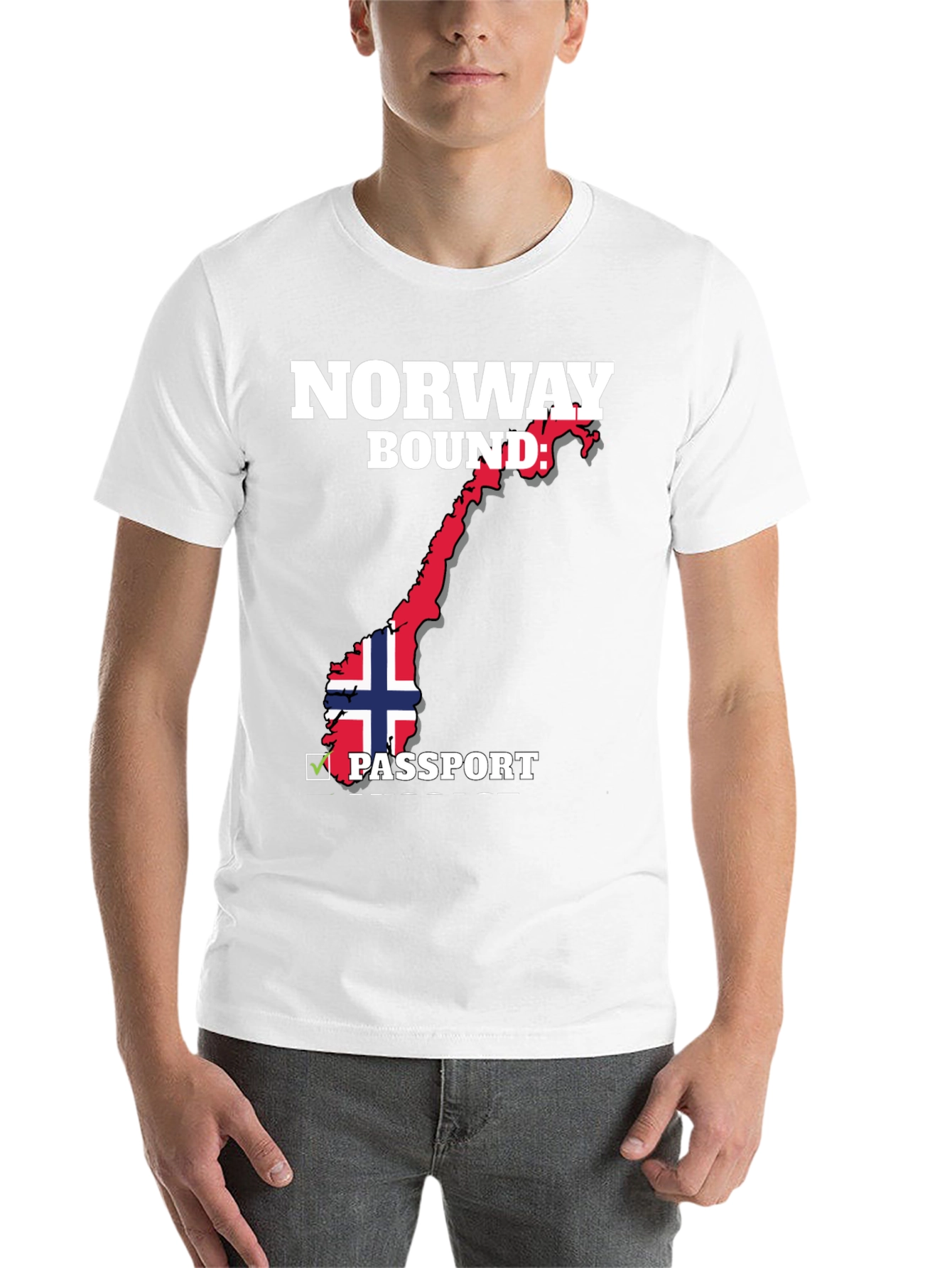 Norway Bound Passport T-Shirt - Black - 14