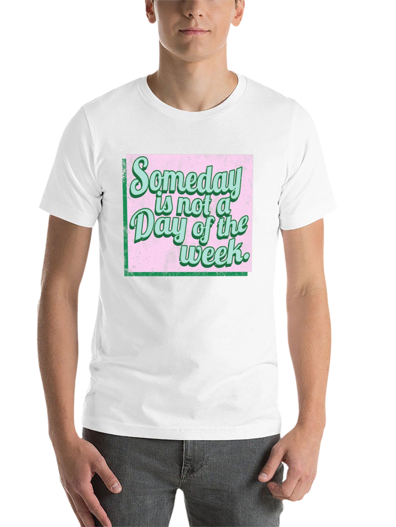 Black Someday Motivational T-Shirt view 14
