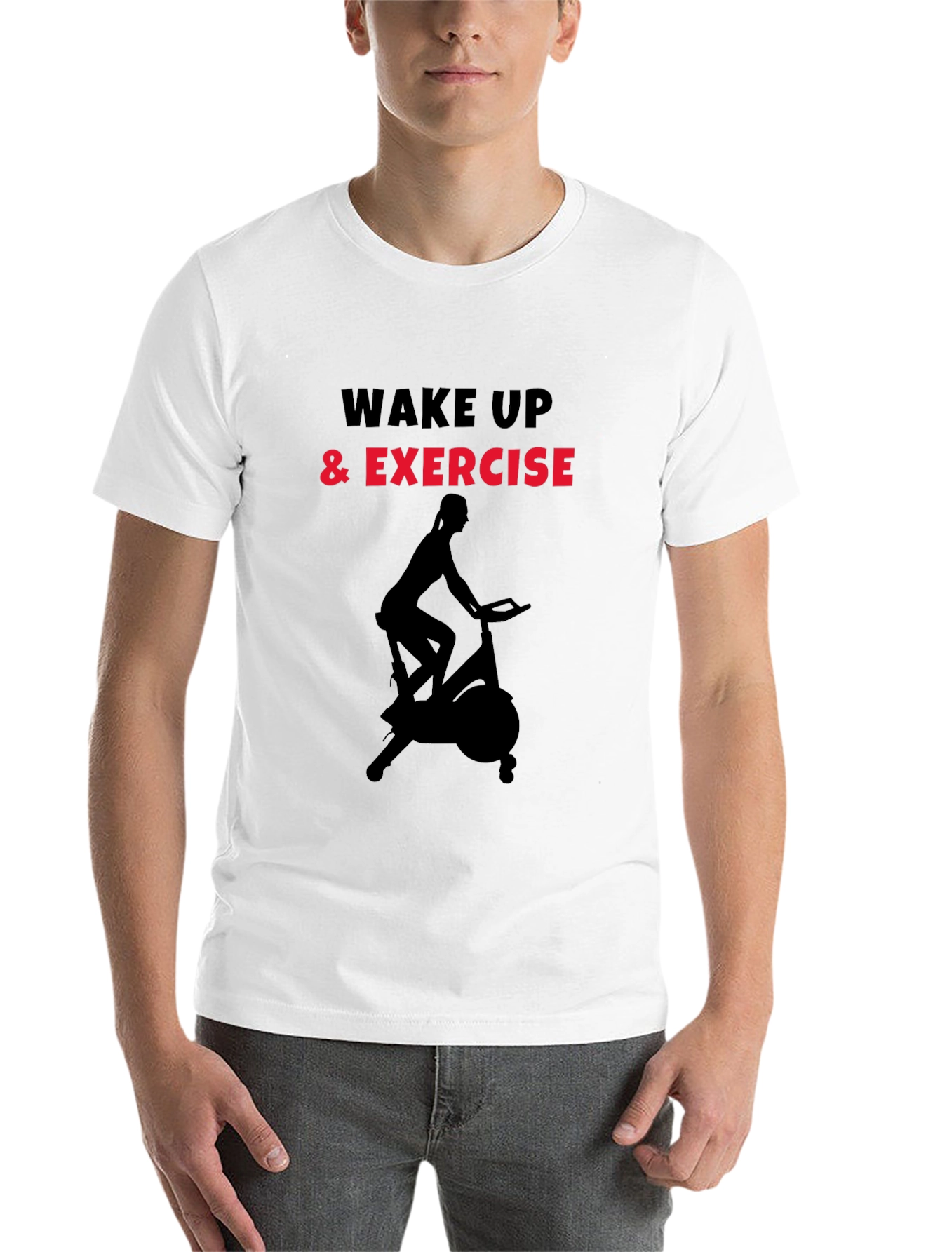 Black Wake Up & Exercise Black Graphic Tee view 14