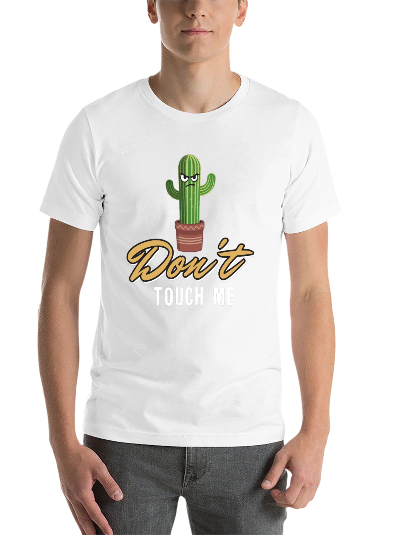 Black Don't Touch Me Cactus Graphic T-Shirt view 14