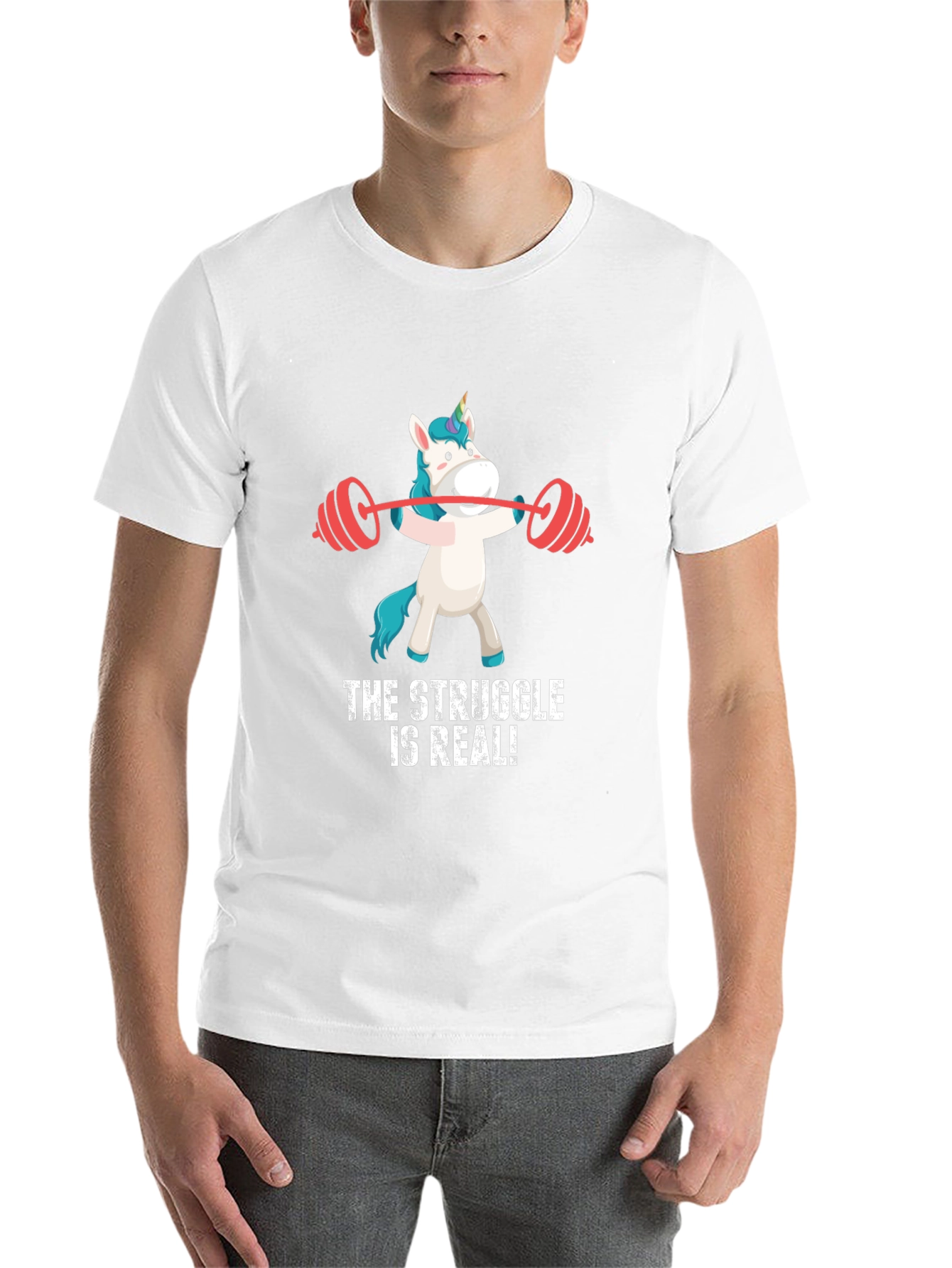 Unicorn Gym T-Shirt - The Struggle is Real! - 14