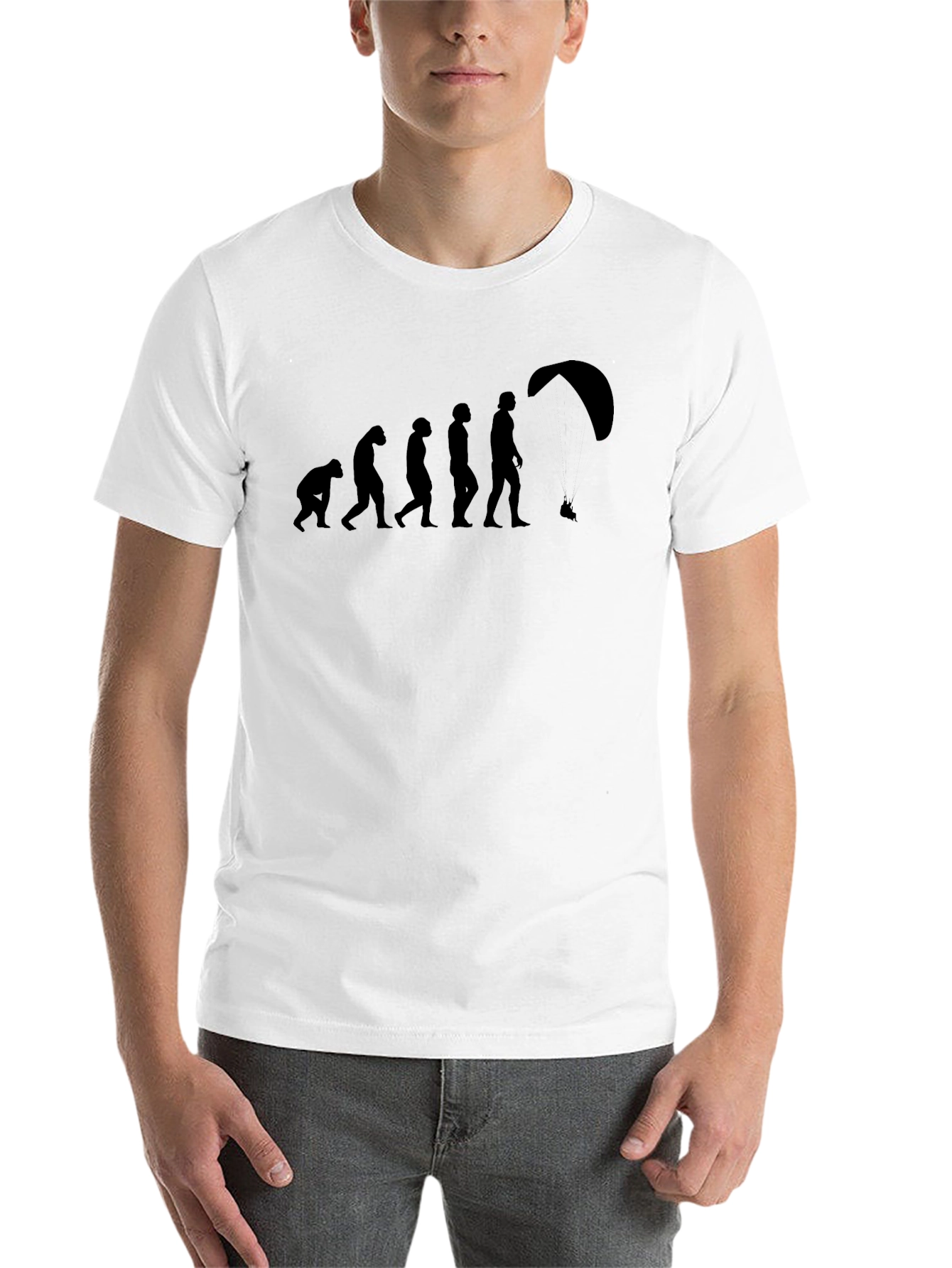 Black Evolution of Flight T-Shirt - Black, Fun Design view 14