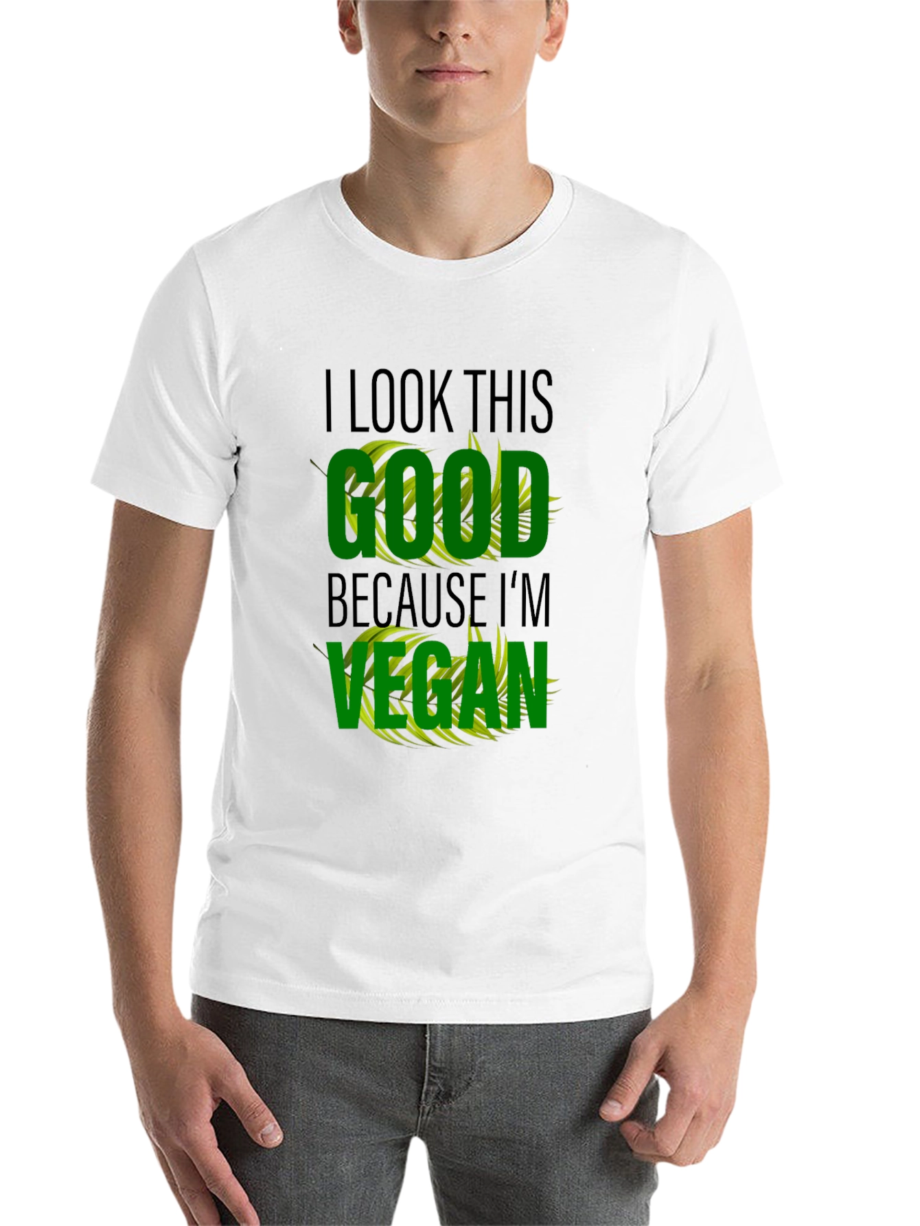 Black Vegan Lifestyle T-Shirt - I Look This Good view 14