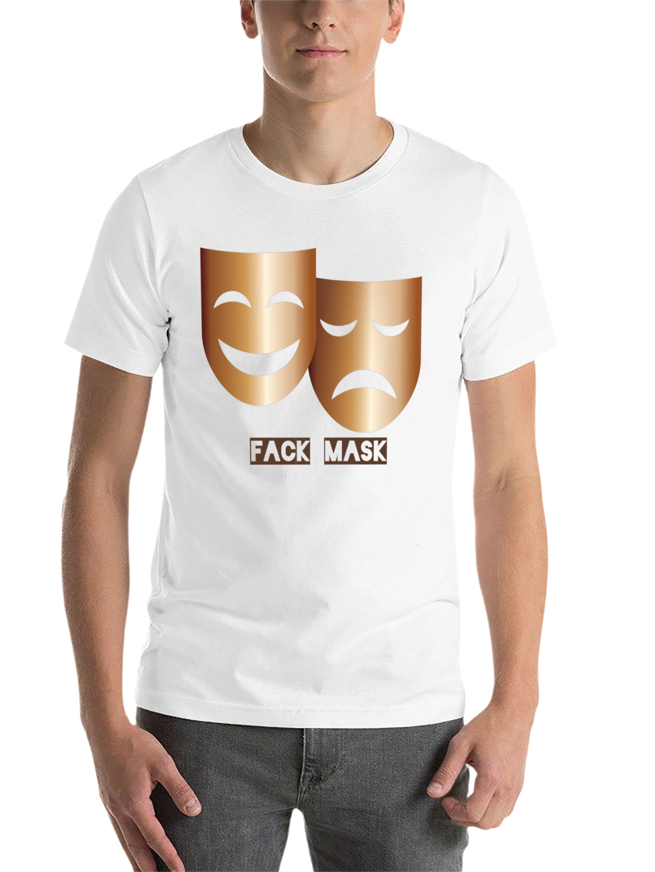 Comedy Tragedy Masks T-Shirt - Theatrical Graphic Tee - 14