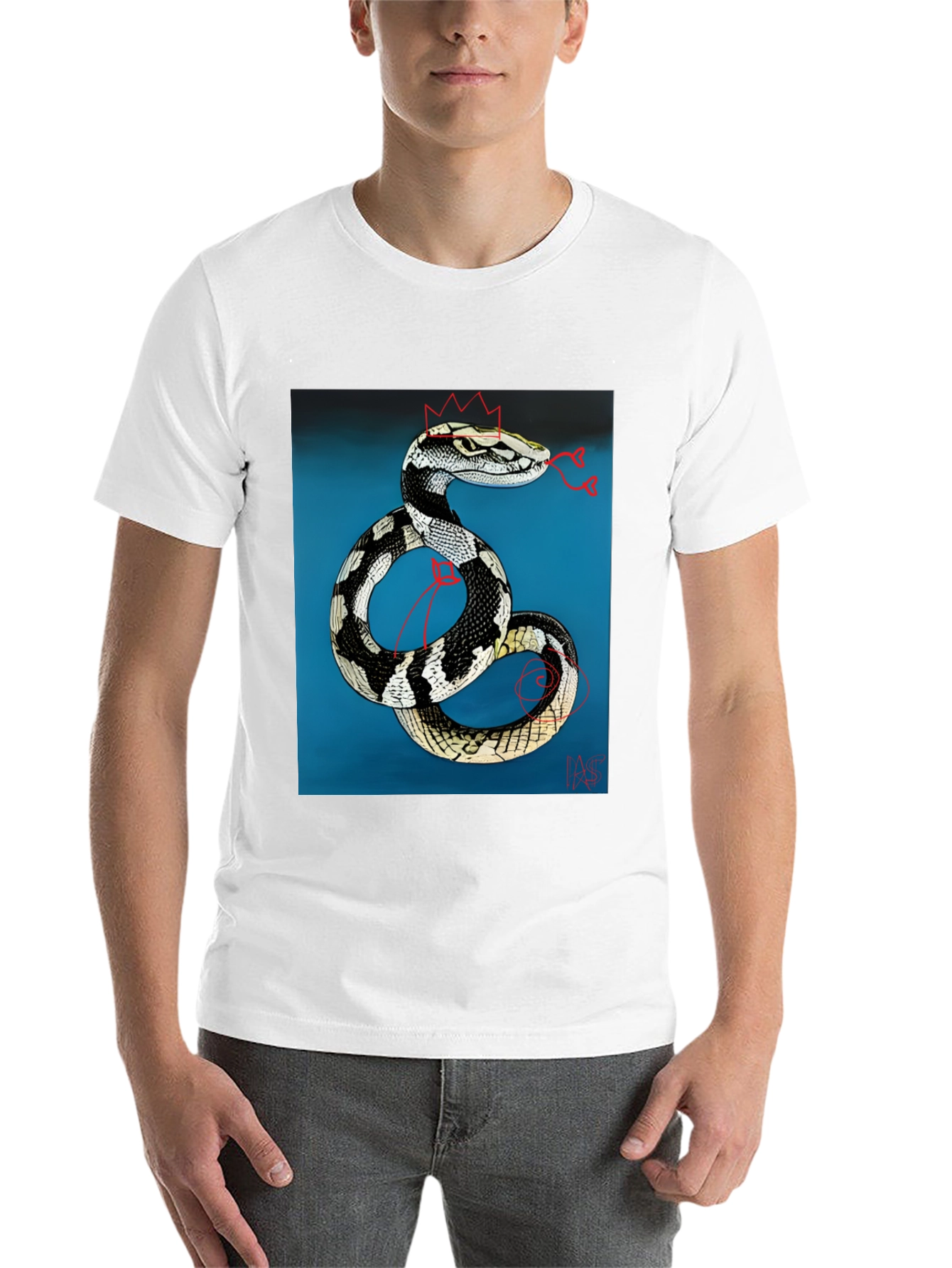 Black Snake King T-Shirt - Black Graphic Tee view 14