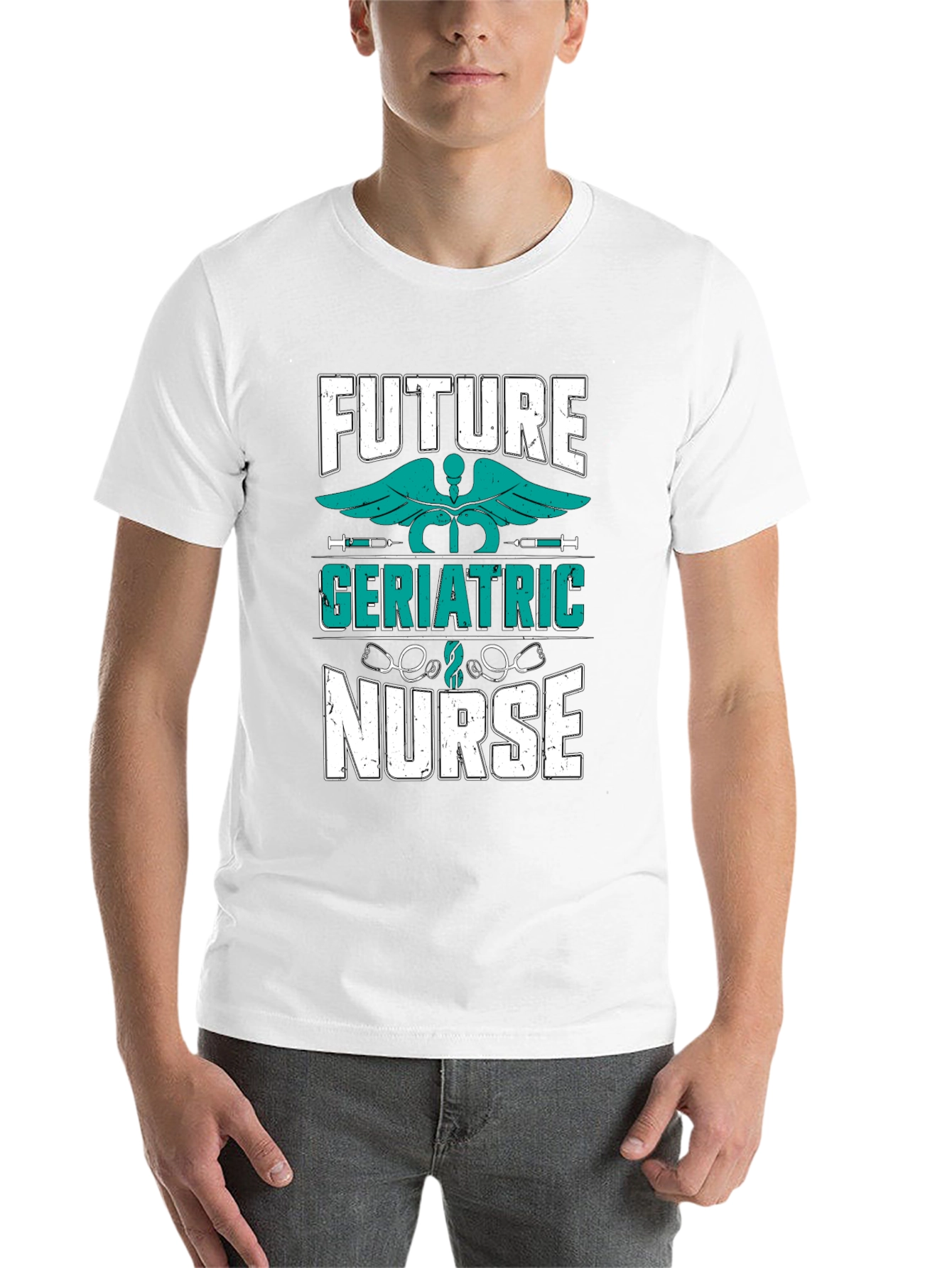 Black Future Geriatric Nurse T-Shirt - Medical Profession Apparel view 14