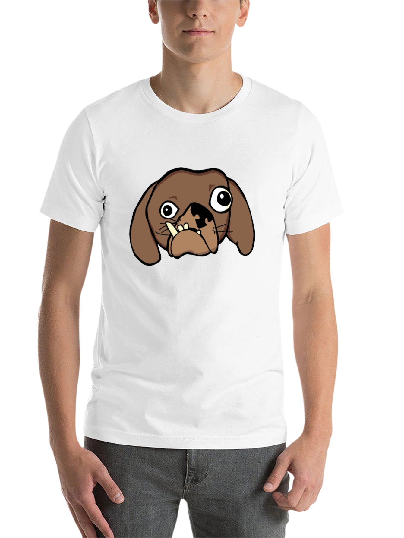Black Funny Dog Graphic Tee - Black view 14