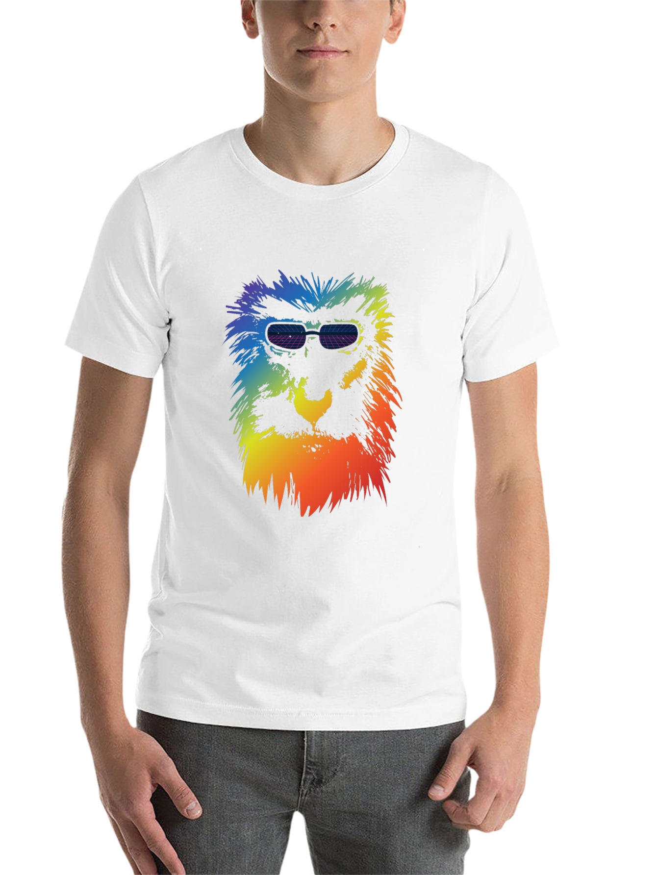 Black Retro Rainbow Ape Graphic Tee view 14