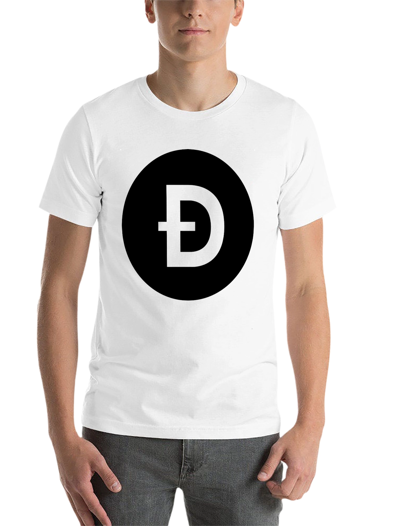 Black Black T-Shirt with Crypto Symbol Graphic view 14