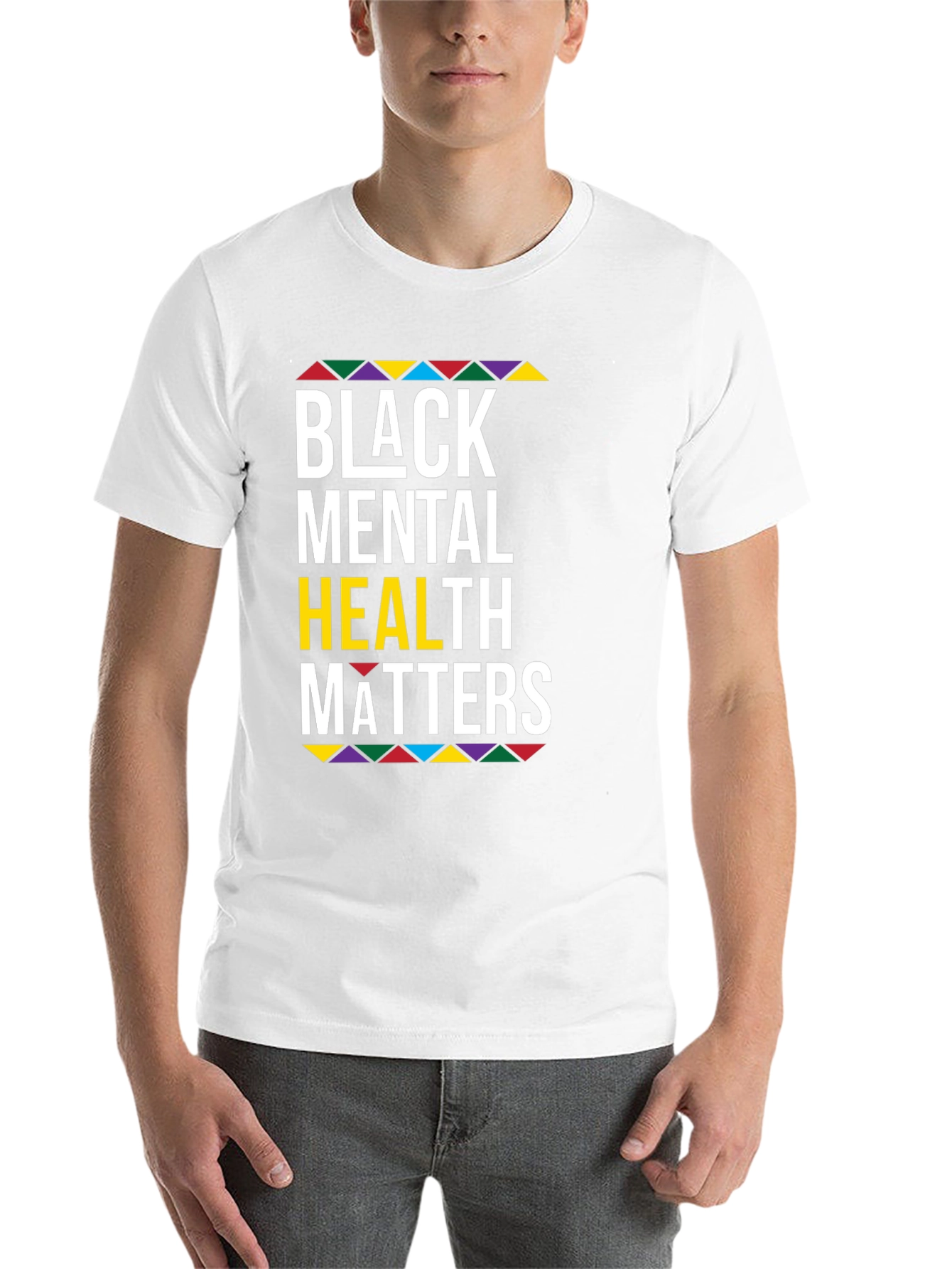 Black Black Mental Health Matters Graphic T-Shirt view 14