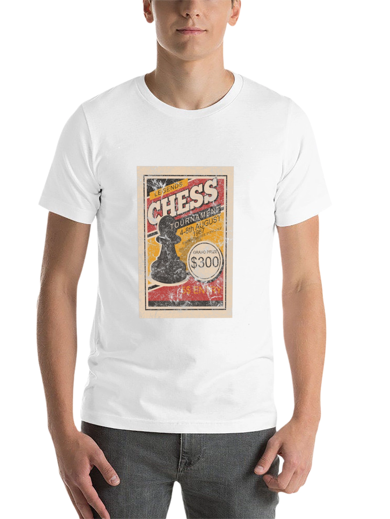Black Chess Legends Tournament T-Shirt - Vintage Style view 14
