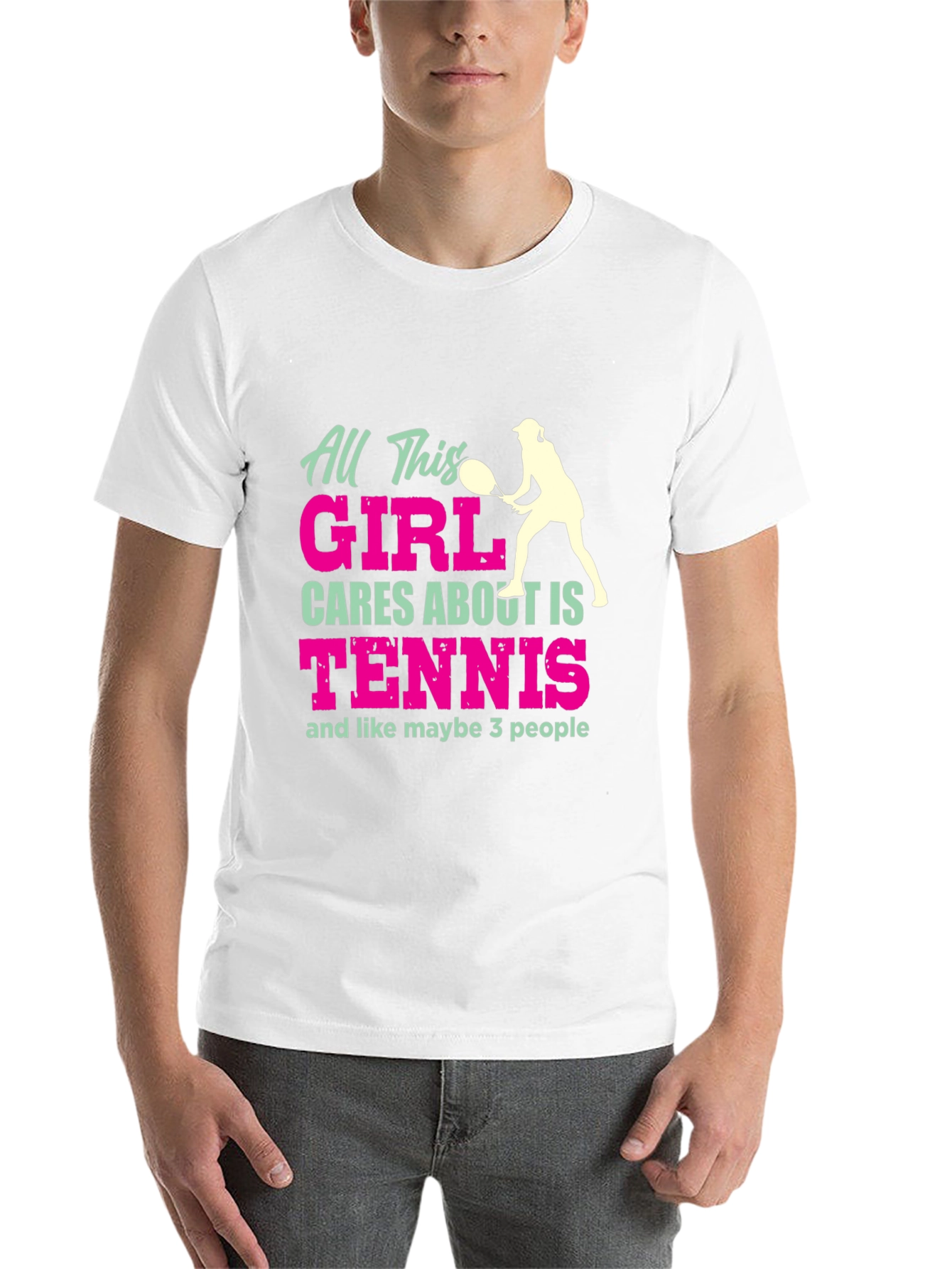 Black Tennis Girl T-Shirt Funny Player Tee view 14