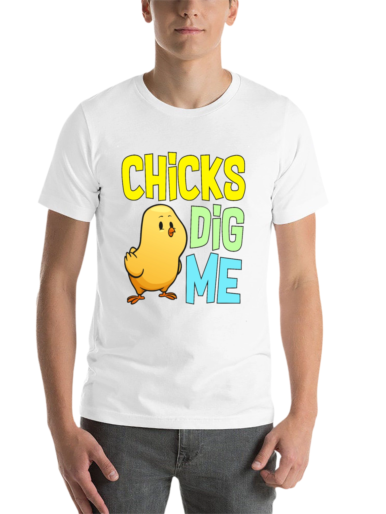 Black Chicks Dig Me Easter Chick T-Shirt view 14