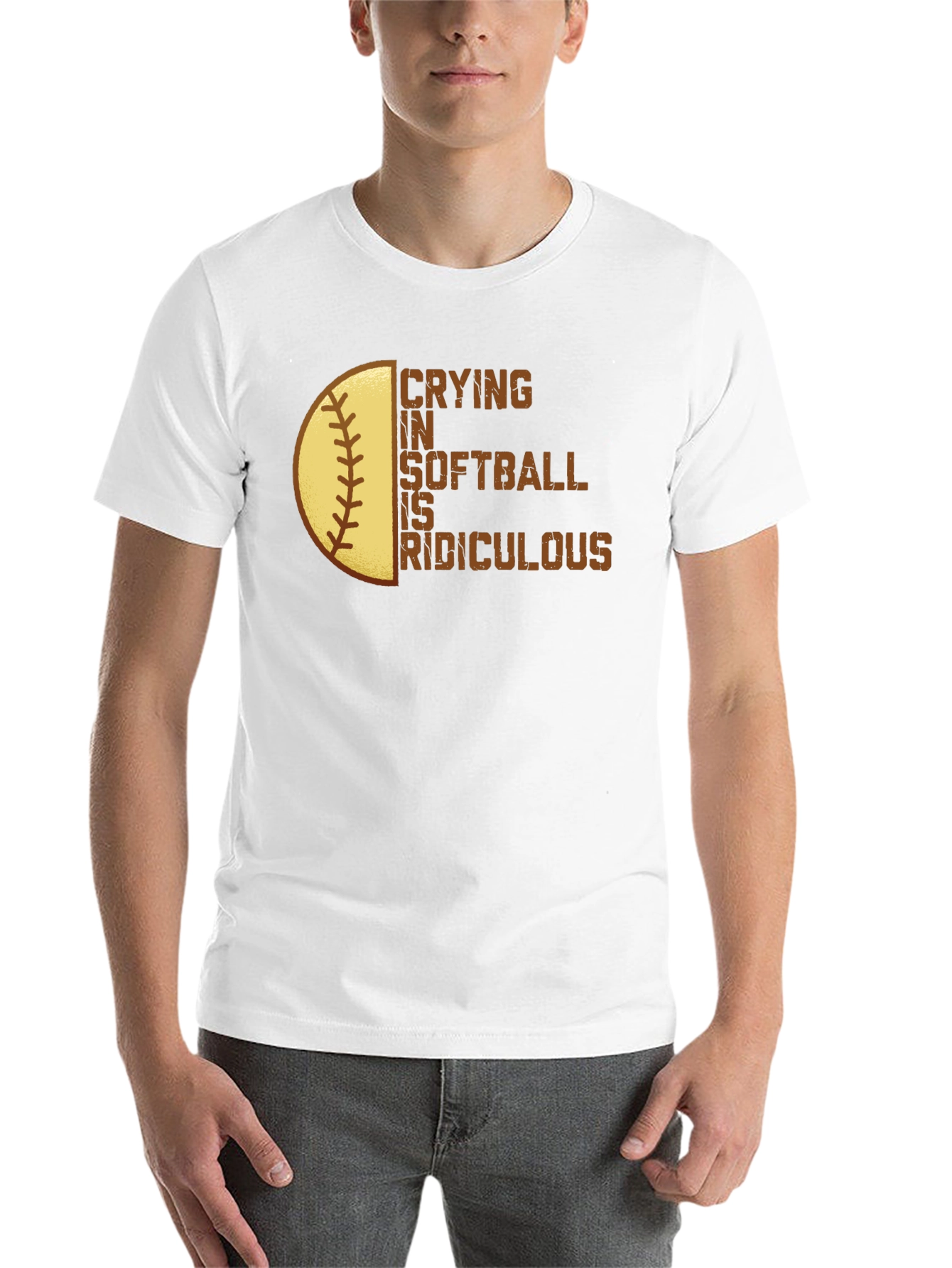 Black Crying in Softball is Ridiculous T-Shirt view 14