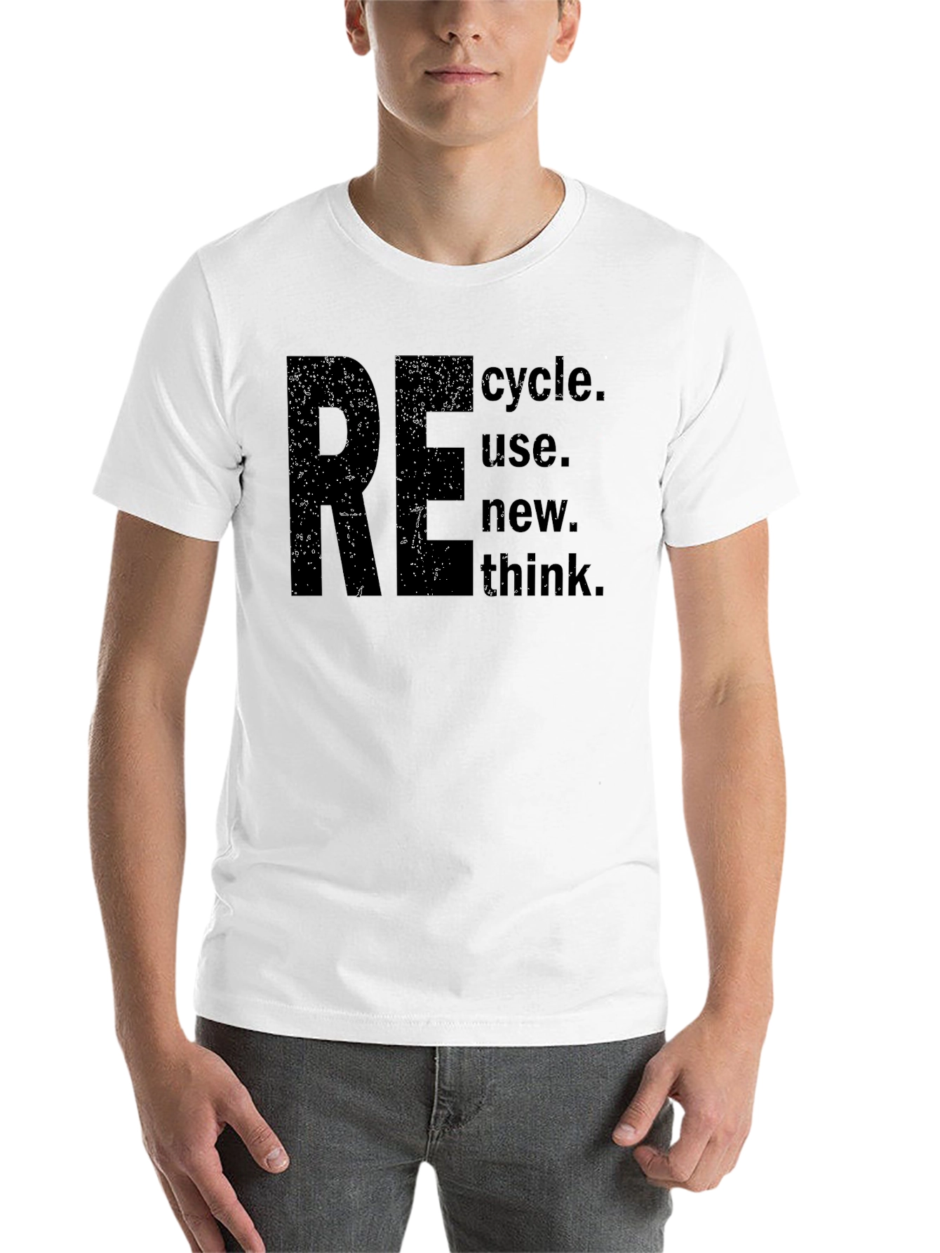 Black Eco-Friendly RE Think T-Shirt view 14