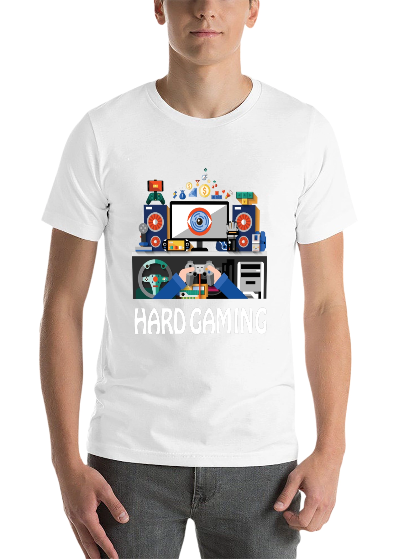 Black Hard Gaming T-Shirt - Gamer Life Apparel view 14