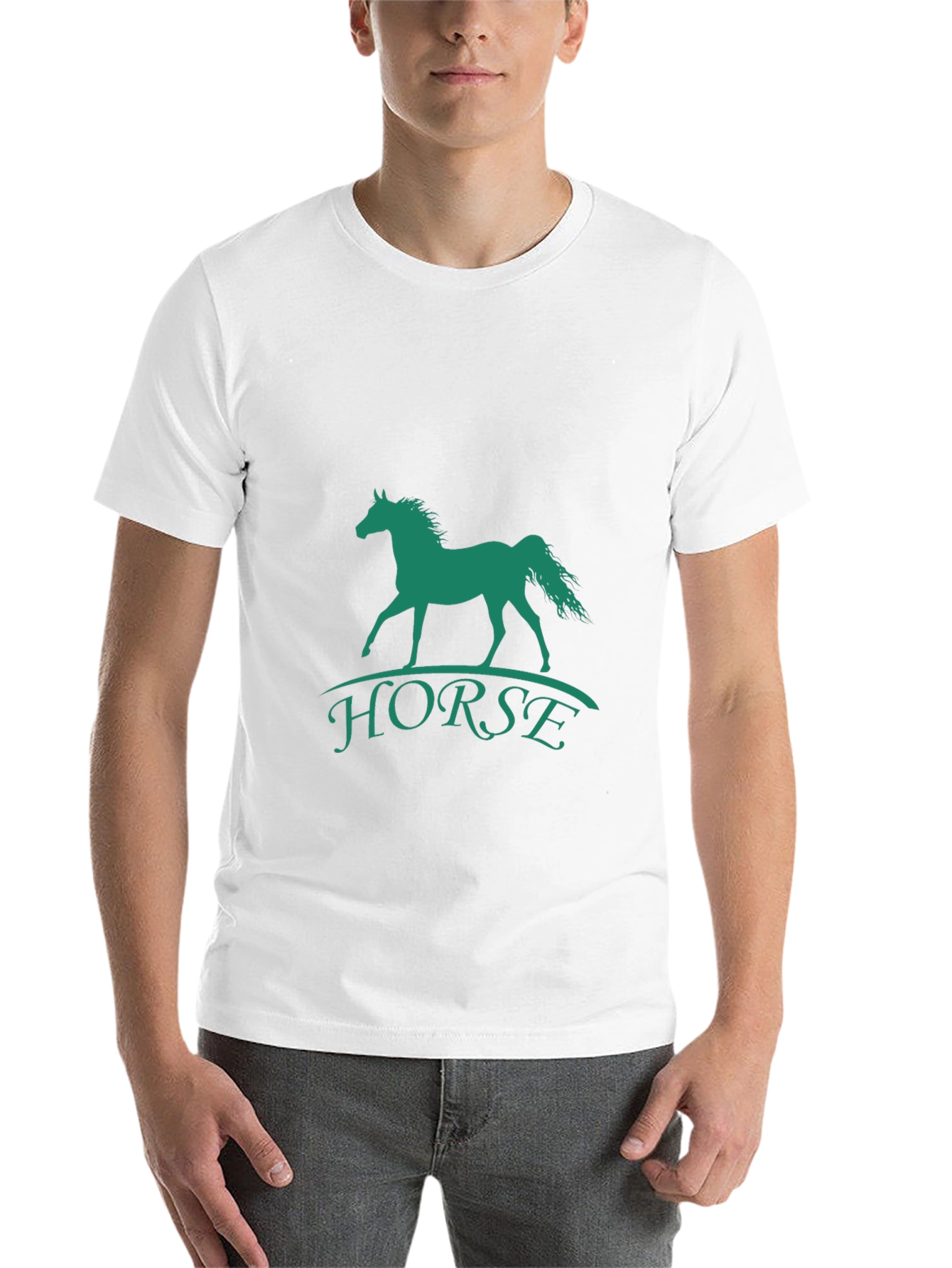 Black Horse Graphic Tee - Black Casual Comfort view 14