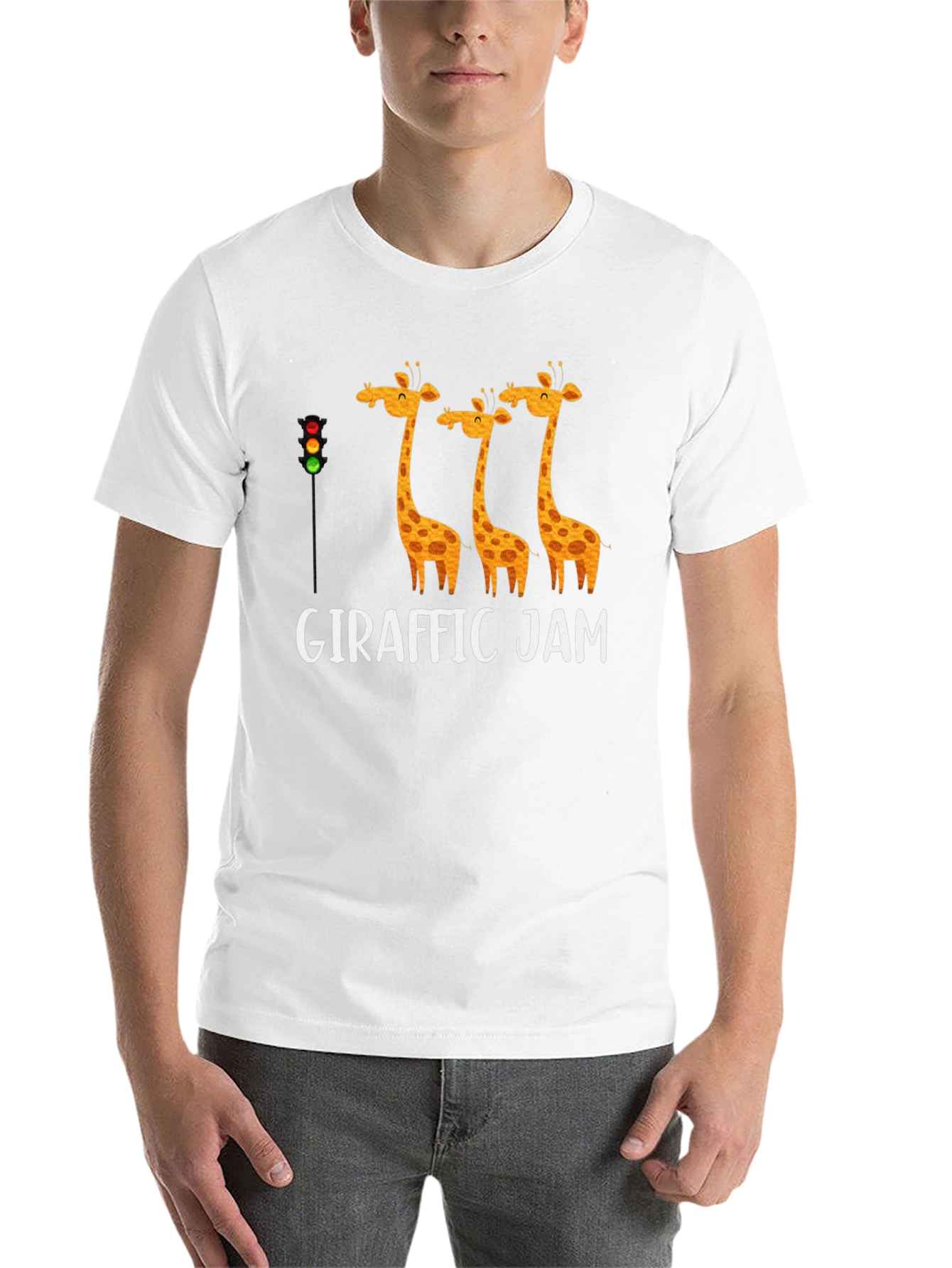 Black Giraffe Traffic Jam T-Shirt Funny Animal Tee view 14
