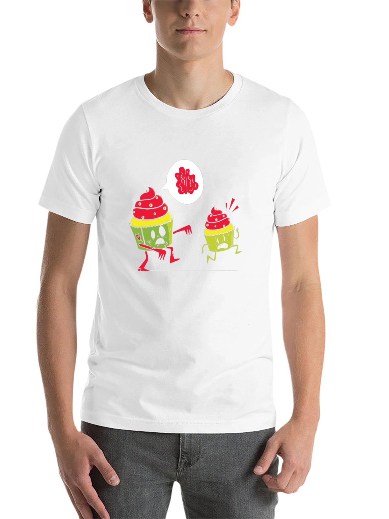 Black Zombie Cupcake T-Shirt - Brains! view 14