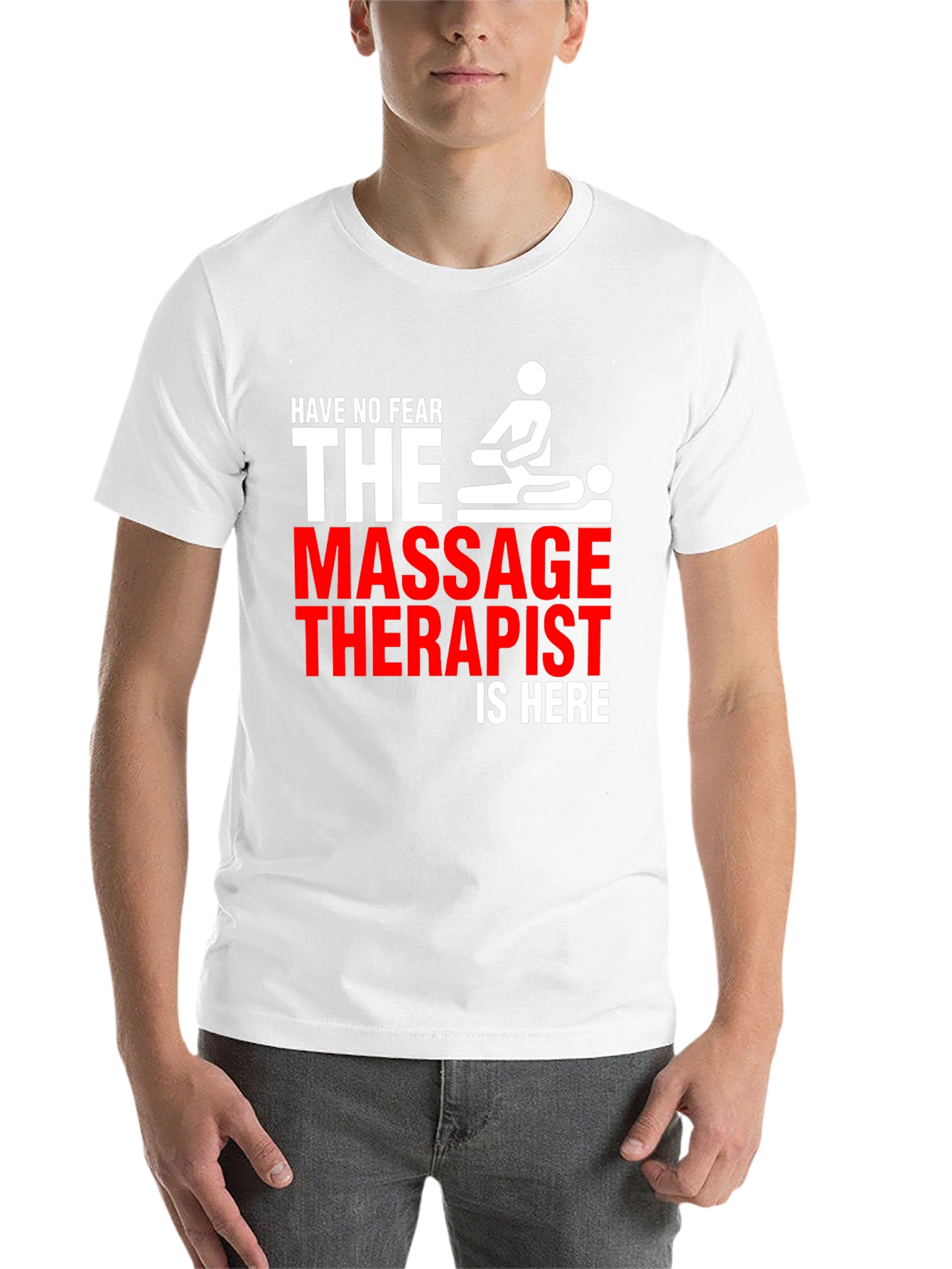 Black Massage Therapist T-Shirt - Have No Fear! view 14