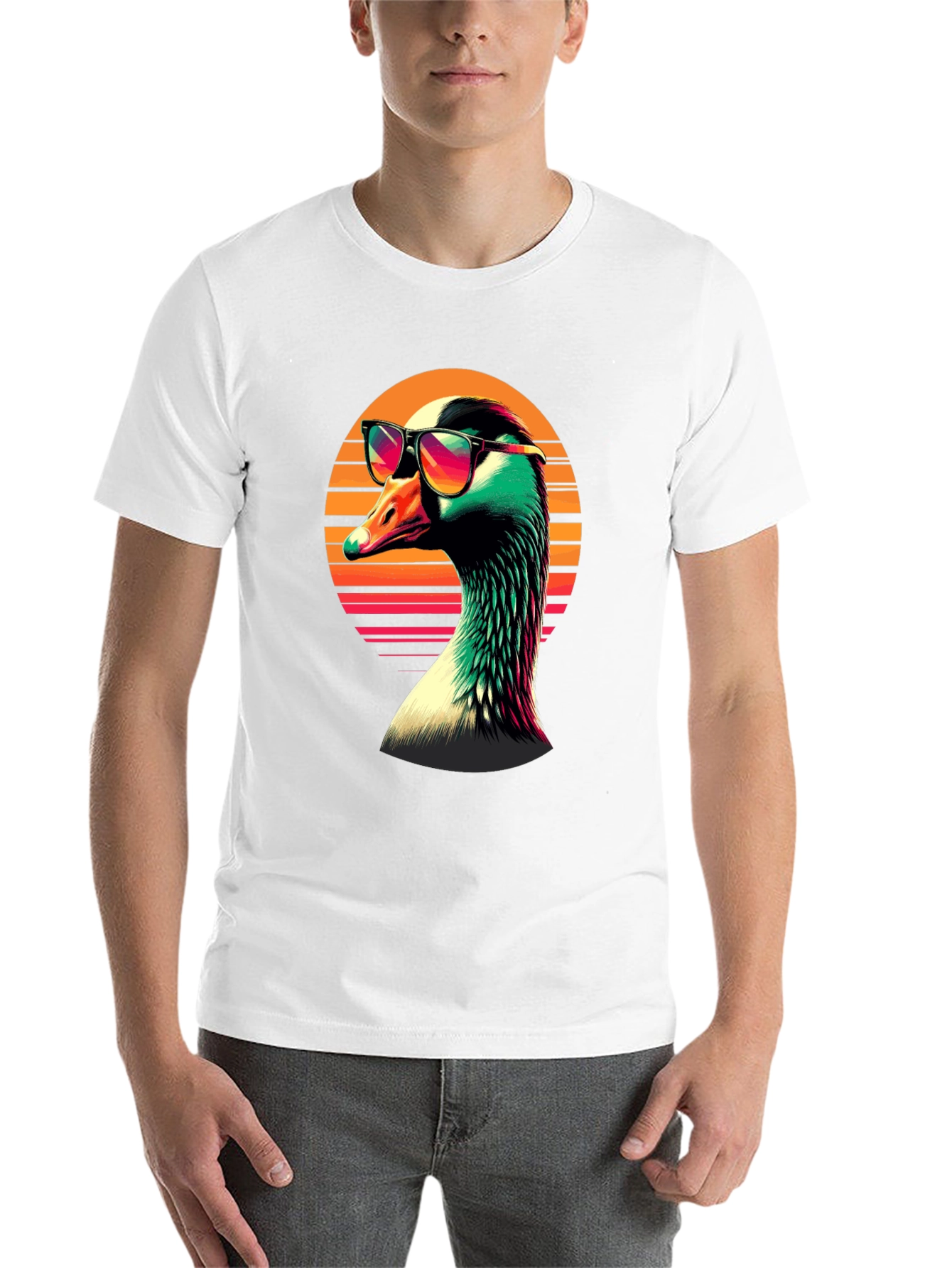 Black Retro Goose T-Shirt view 14