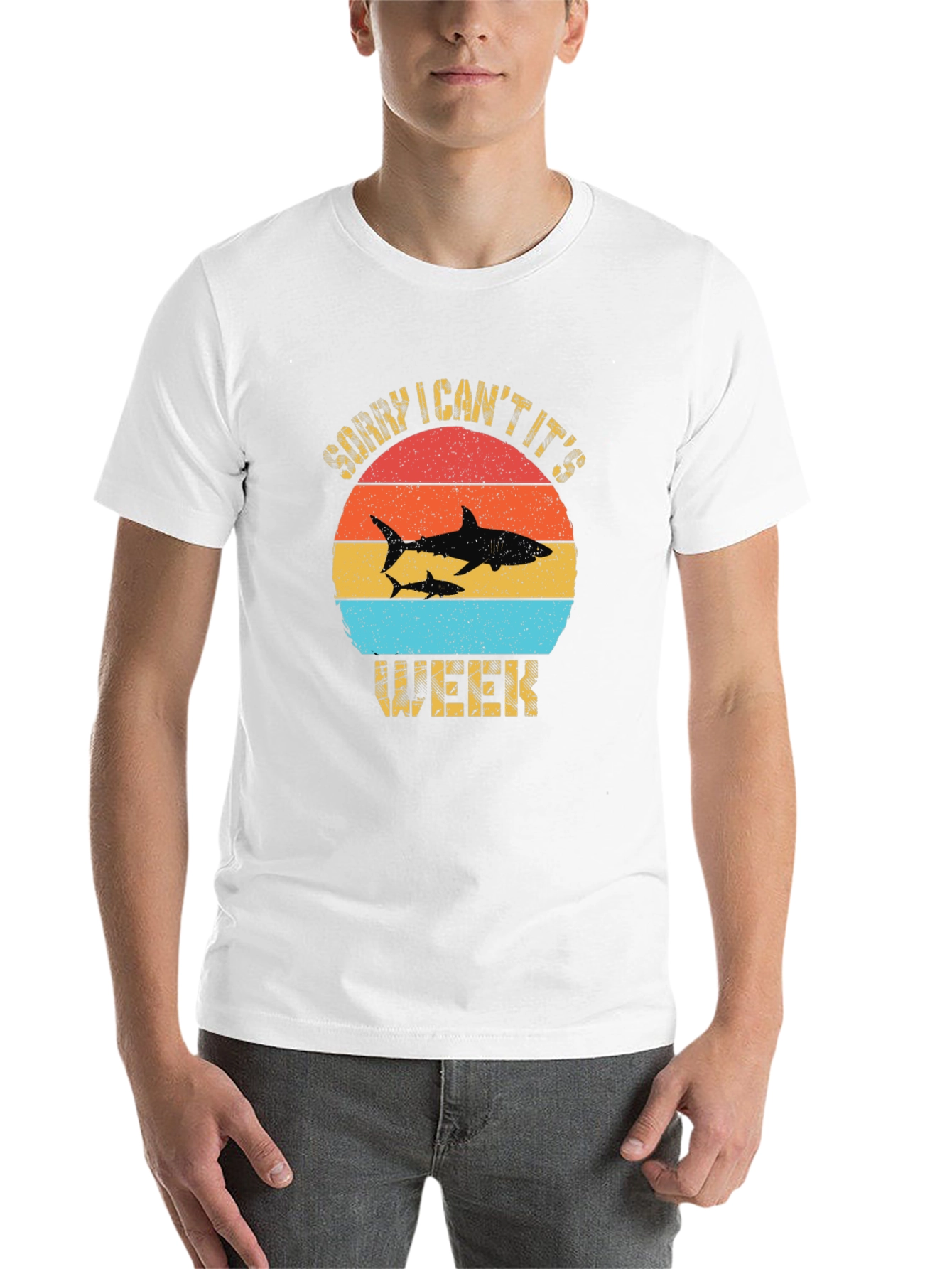 Black Shark Week T-Shirt Retro Graphic Tee view 14