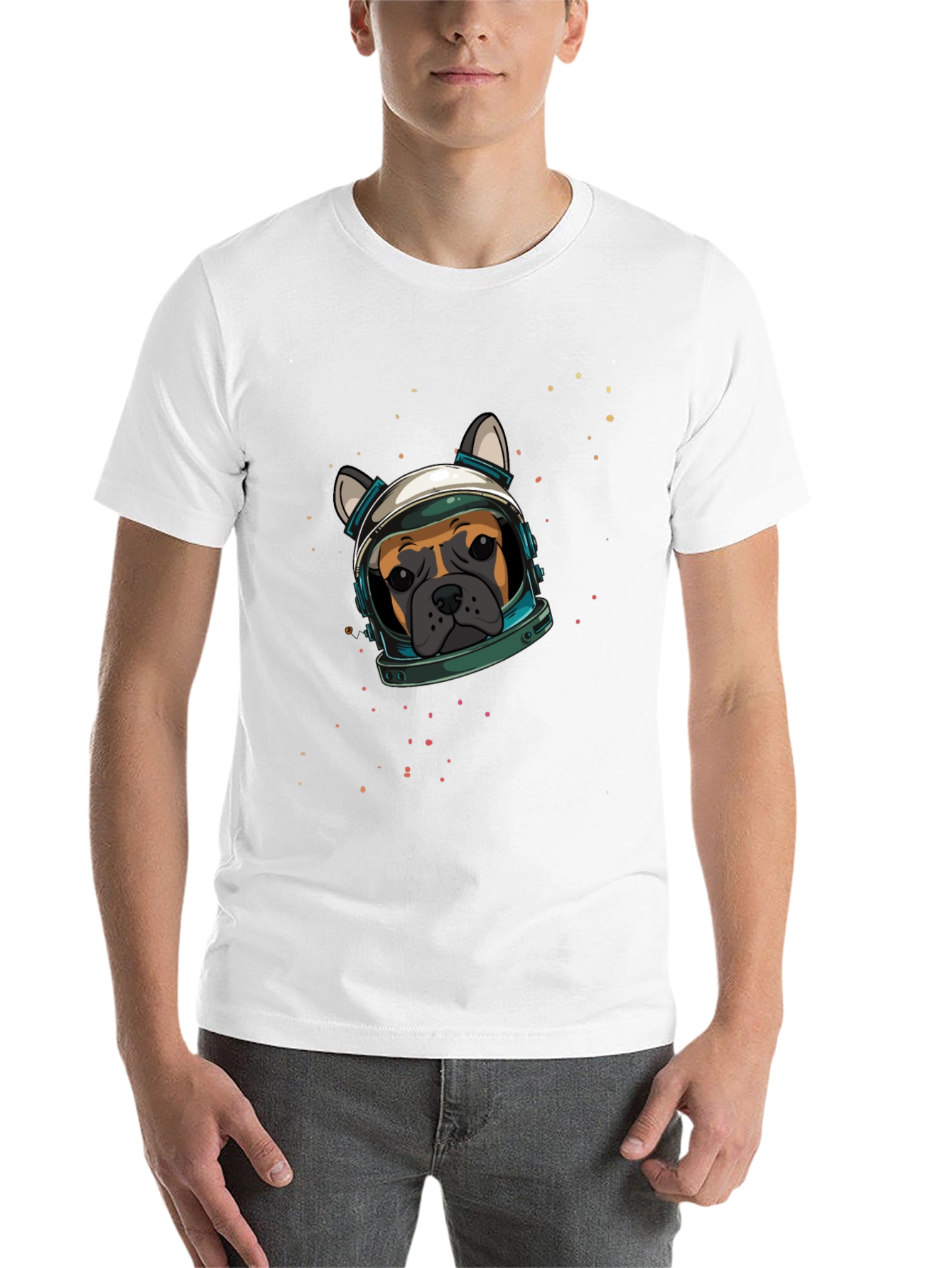Black Dog Astronaut Graphic Print T-Shirt view 14