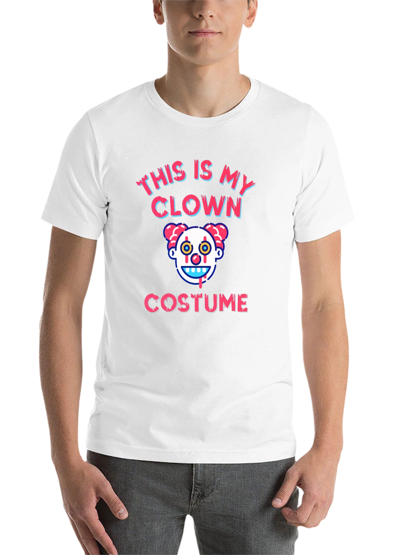 Black Clown Costume Graphic T-Shirt - Halloween Tee view 14