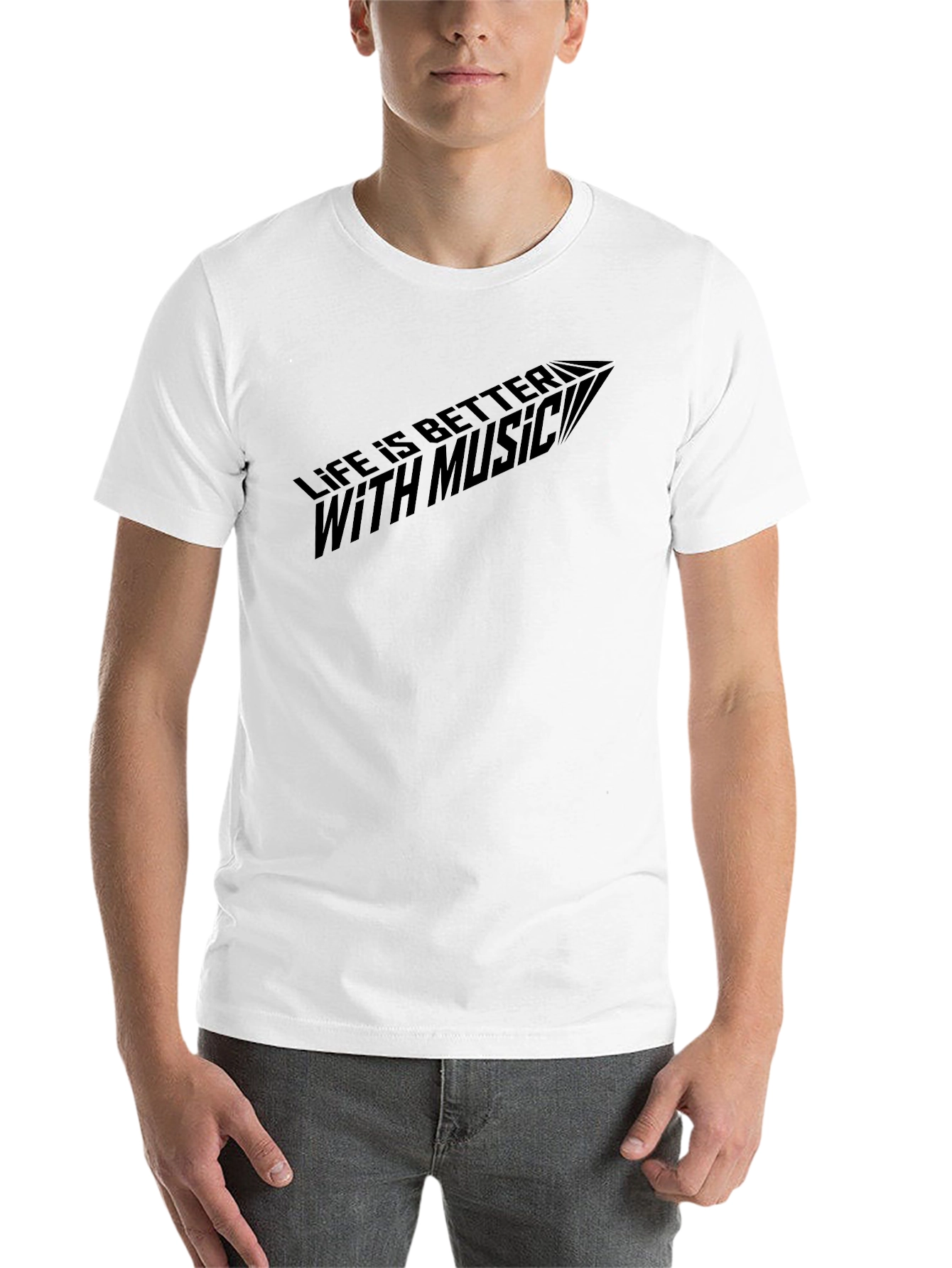 Black Life Is Better With Music Black T-Shirt view 14