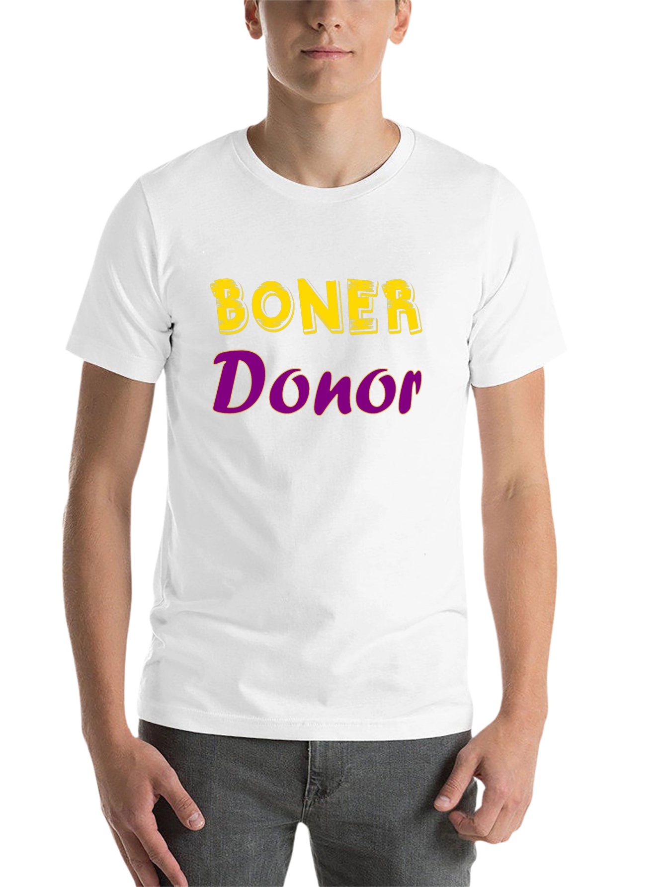 Black Boner Donor Funny Graphic T-Shirt view 14